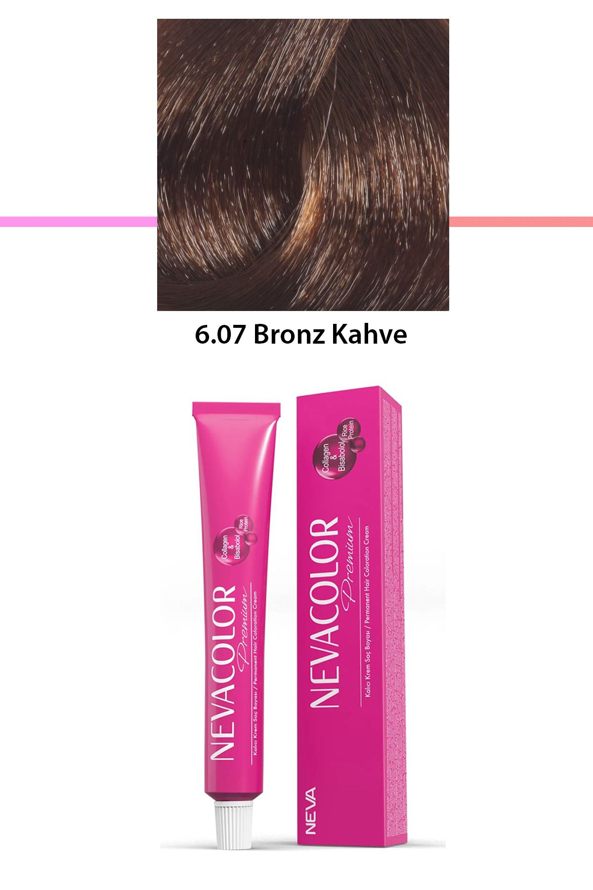 karadağsb Premium 6.07 Bronz Kahve - Kalıcı Krem Saç Boyası 50 G Tüp