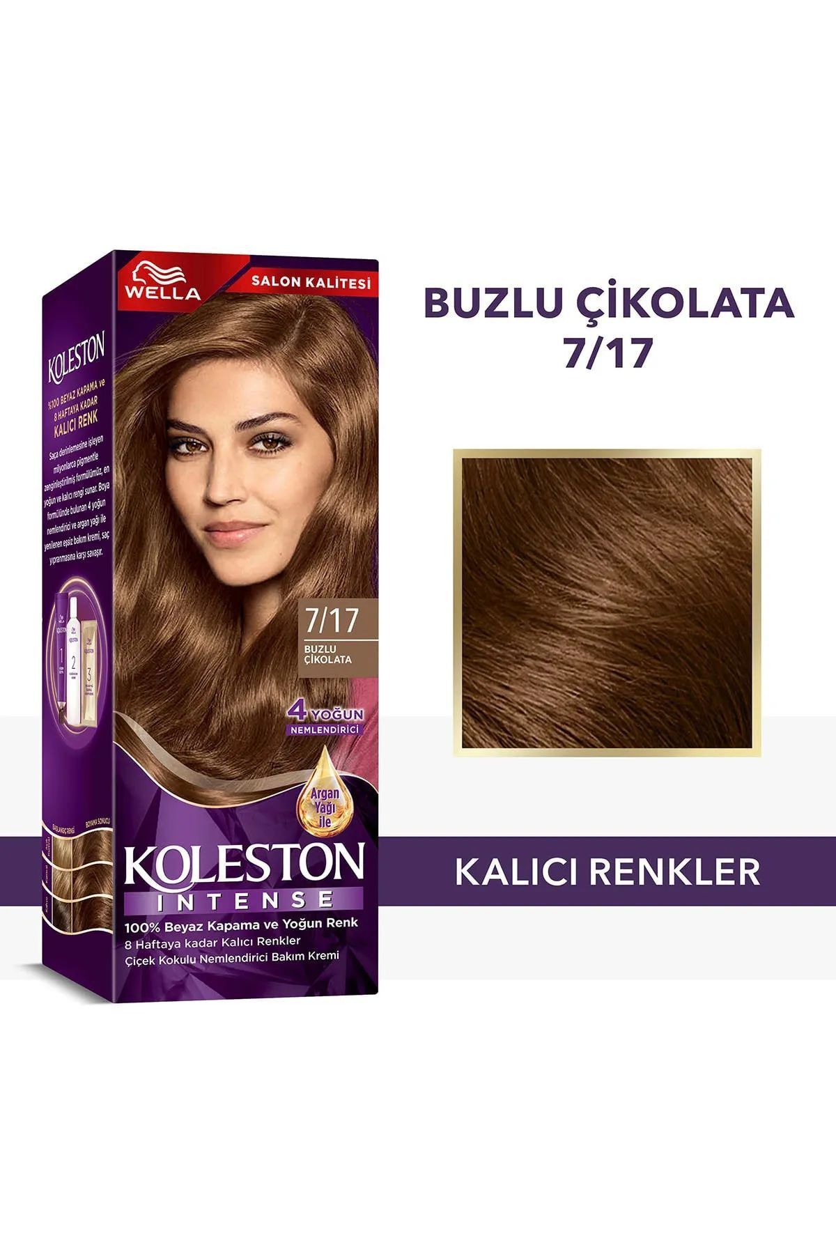 karadağsb Koleston Intense Saç Boyası 7/17 Buzlu Çikolata - Salon Kalitesi