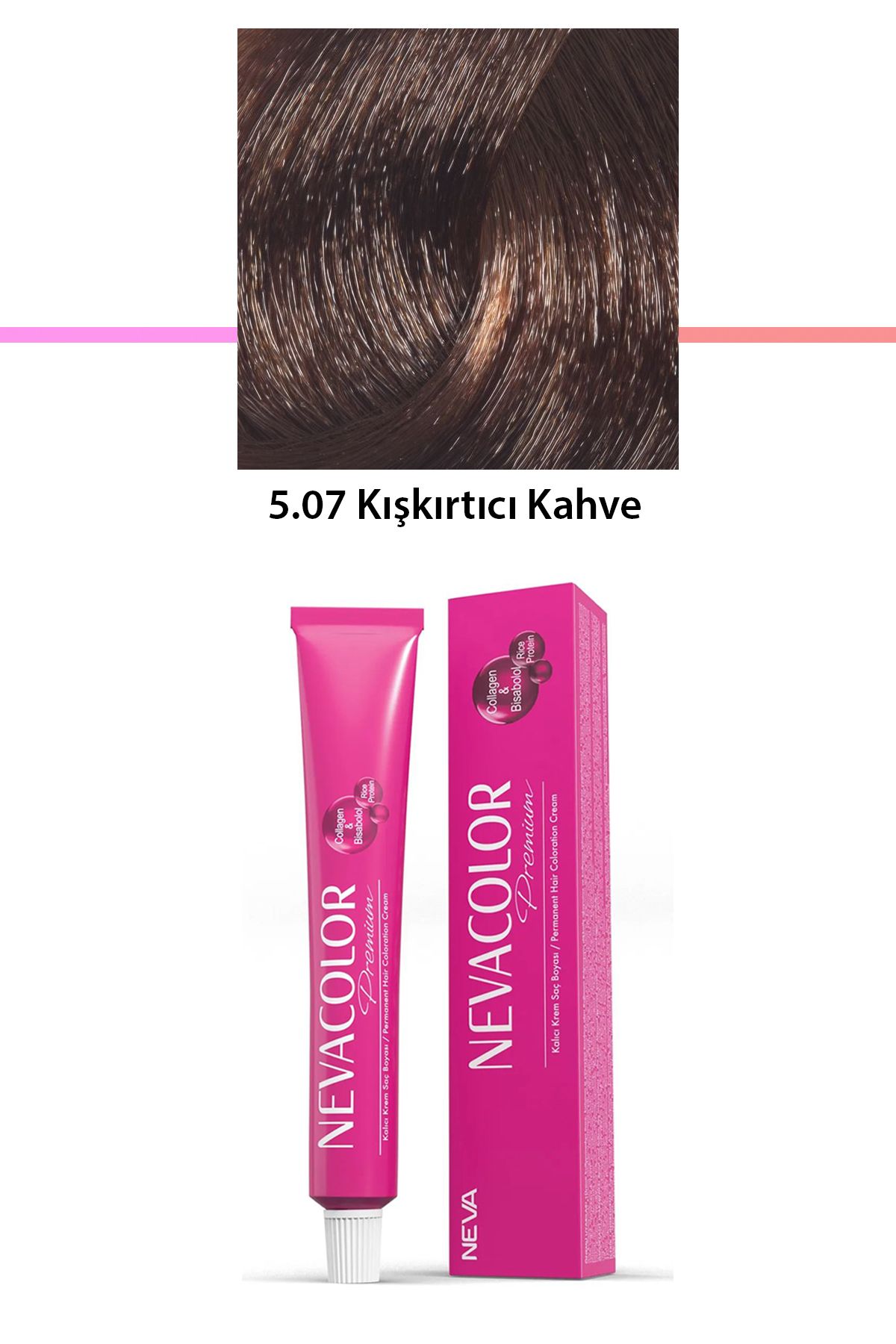 karadağsb Premium 5.07 Kışkırtıcı Kahve - Kalıcı Krem Saç Boyası 50 G Tüp