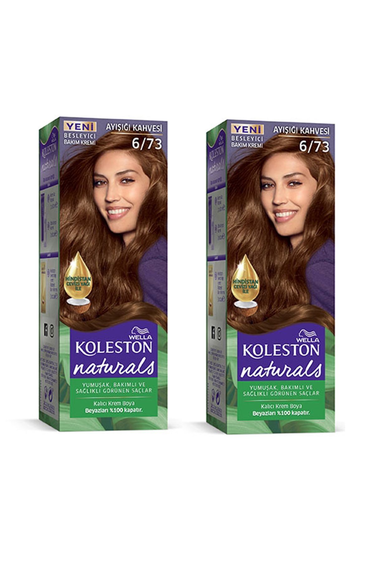 karadağsb Naturals Saç Boyası Ayışığı Kahvesi 6/73 2X Paket