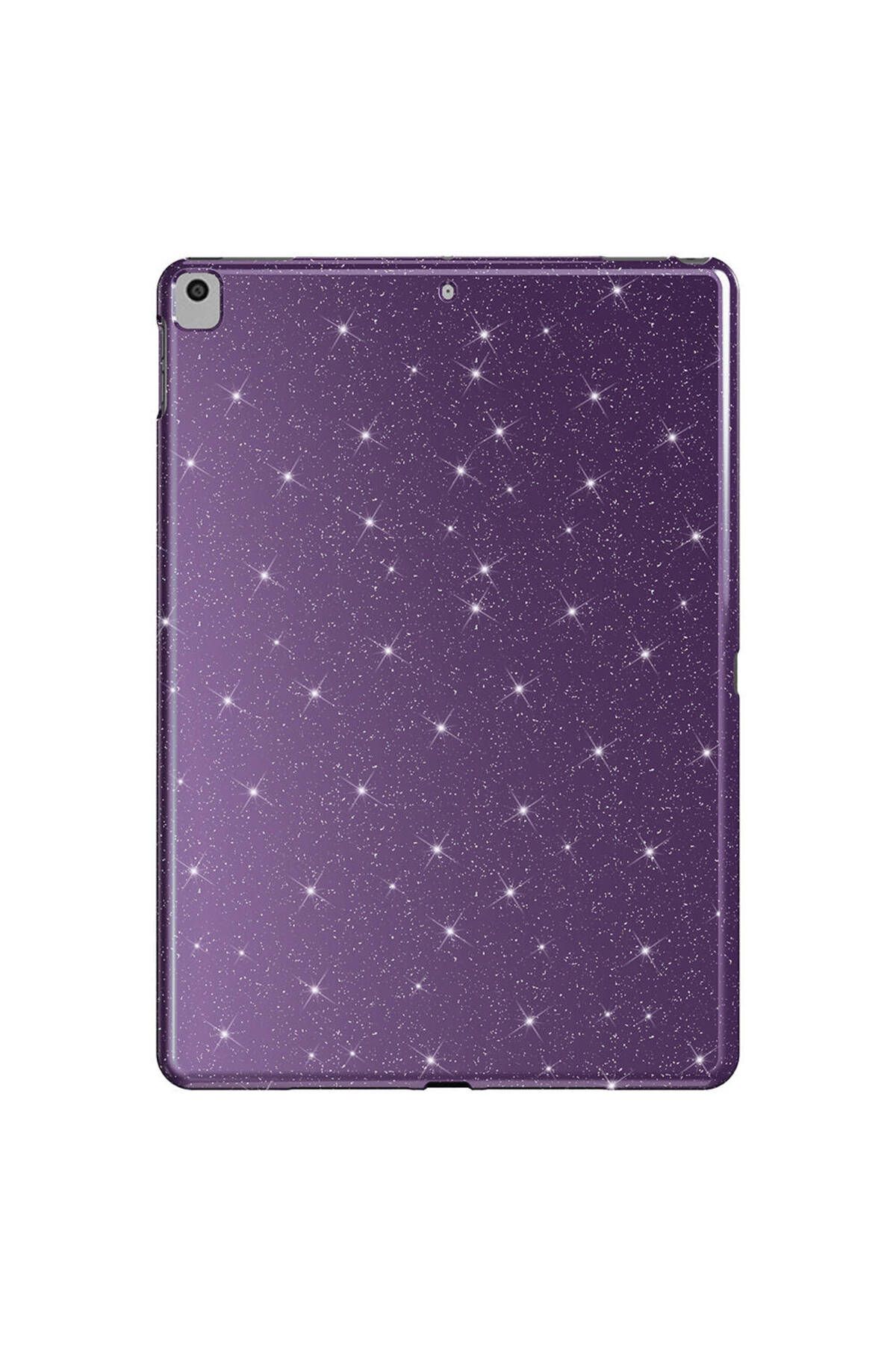 GNG HOME-iPad Pro 10.5 (7Th Generation) Silvery Shiny Look Zore Tablet Cotton Case - Deep Purple 1