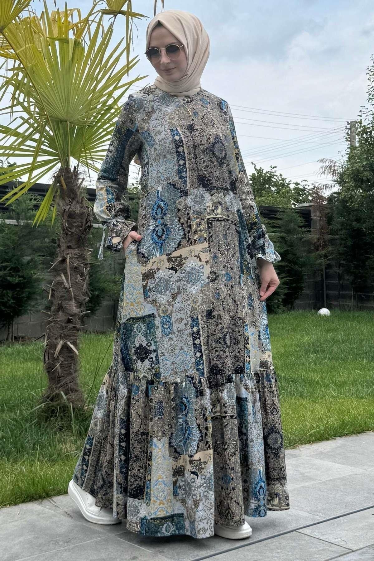 Rabia Şamlı-River Dress Turquoise 7