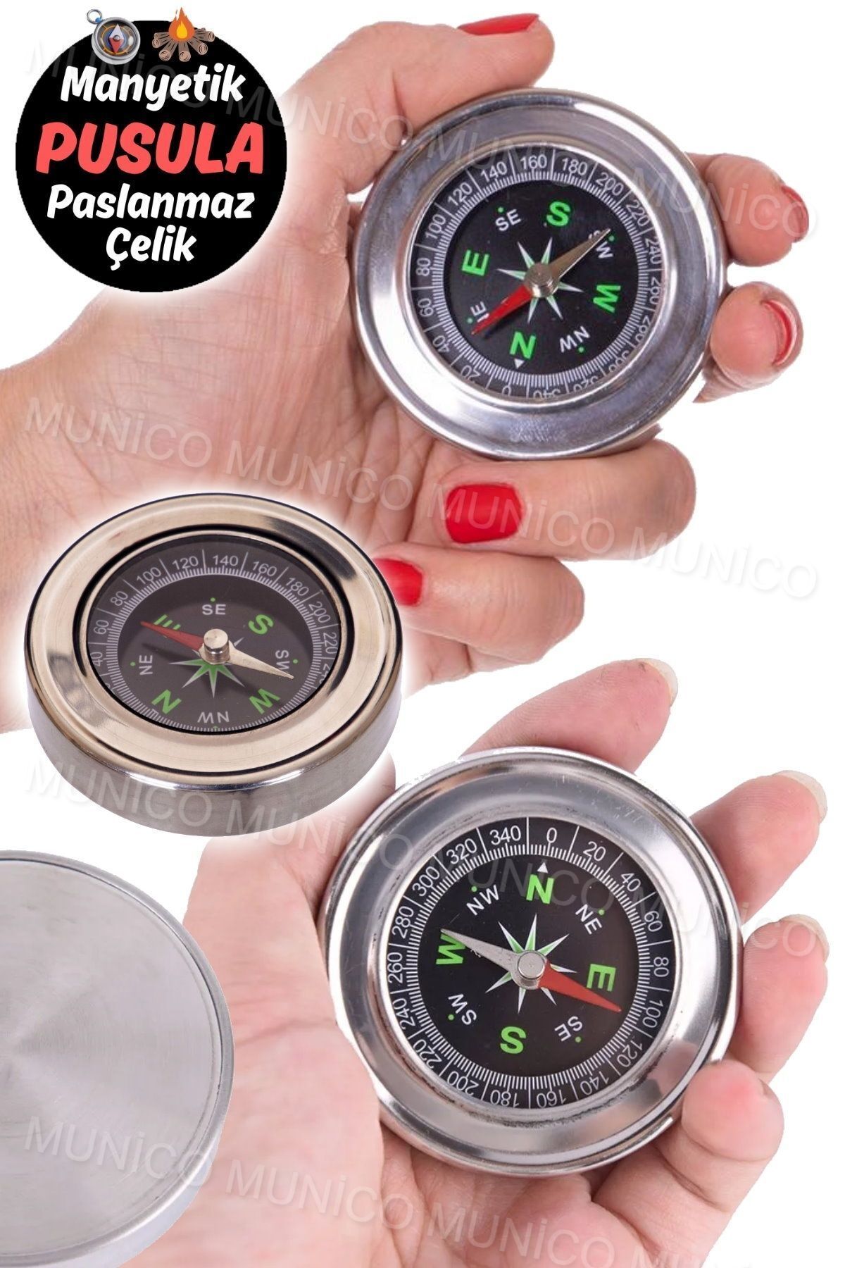 Gaggani-Easy Read Oversized Magnetic Compass - Perfect Choice Portable Unbreakable Compass for Everyone 6