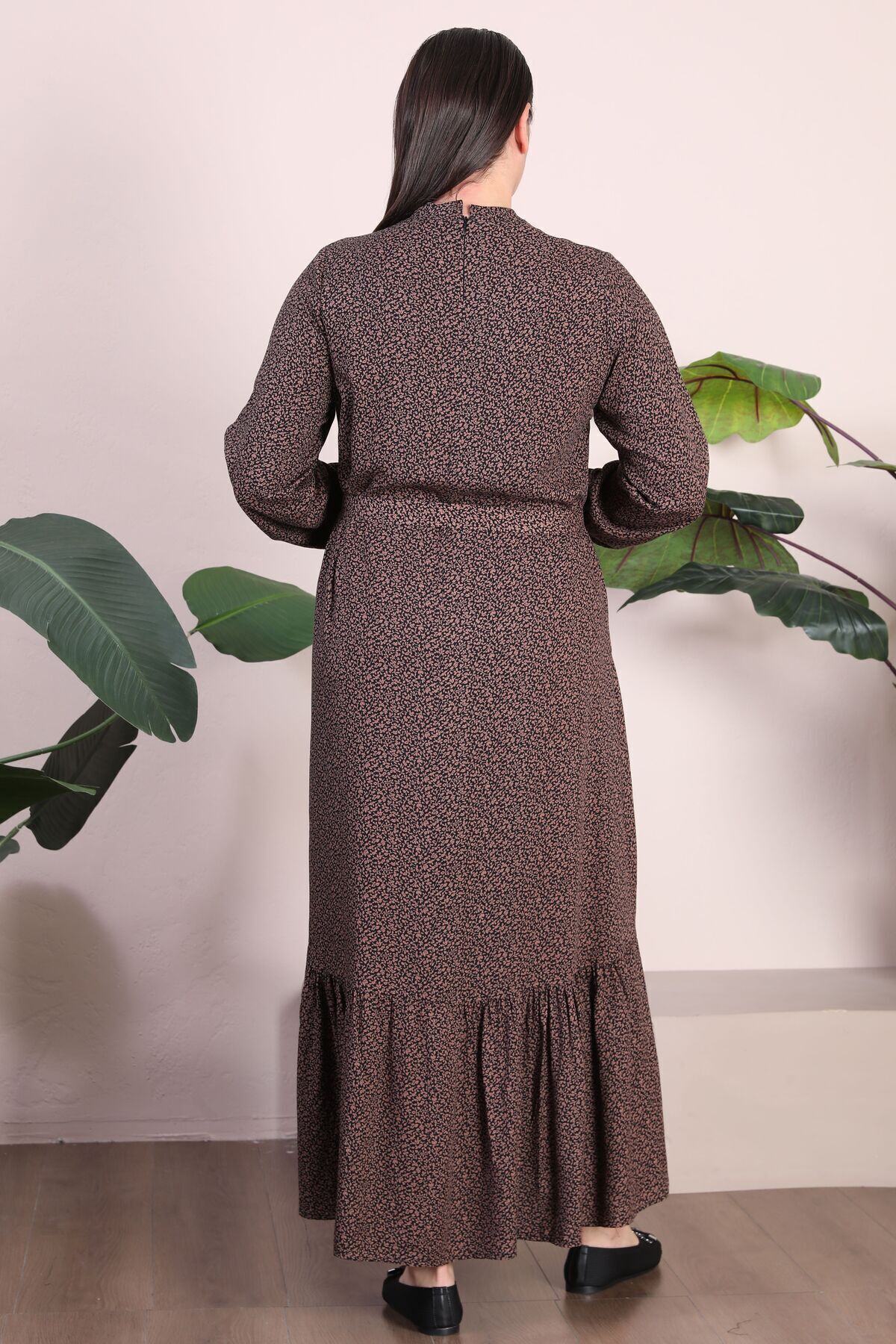 Ferace-Îmbrăcăminte pentru femei Hijab Rochie Îmbrăcăminte de marime Plus Rochie cu model crocant guler dominant 7