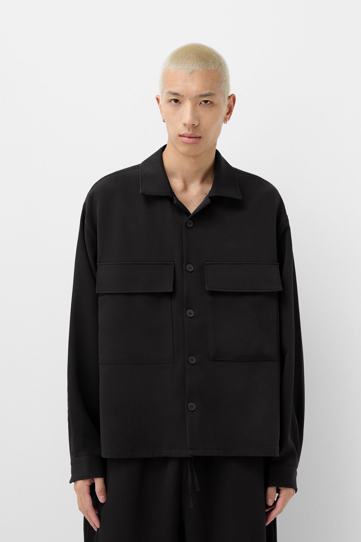 Bershka-Square Cut Thin Jacket with Pockets 1