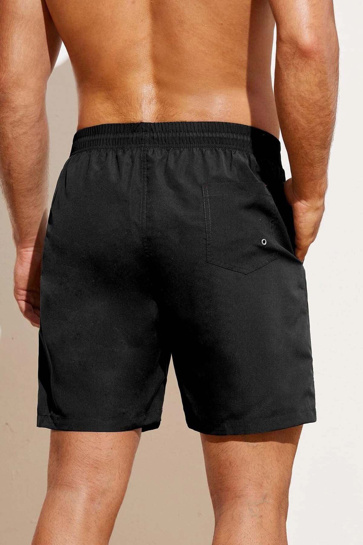Angelsin-Basic-Badeanzug für Herren in Standardgröße mit Taschen, Badeshorts 2