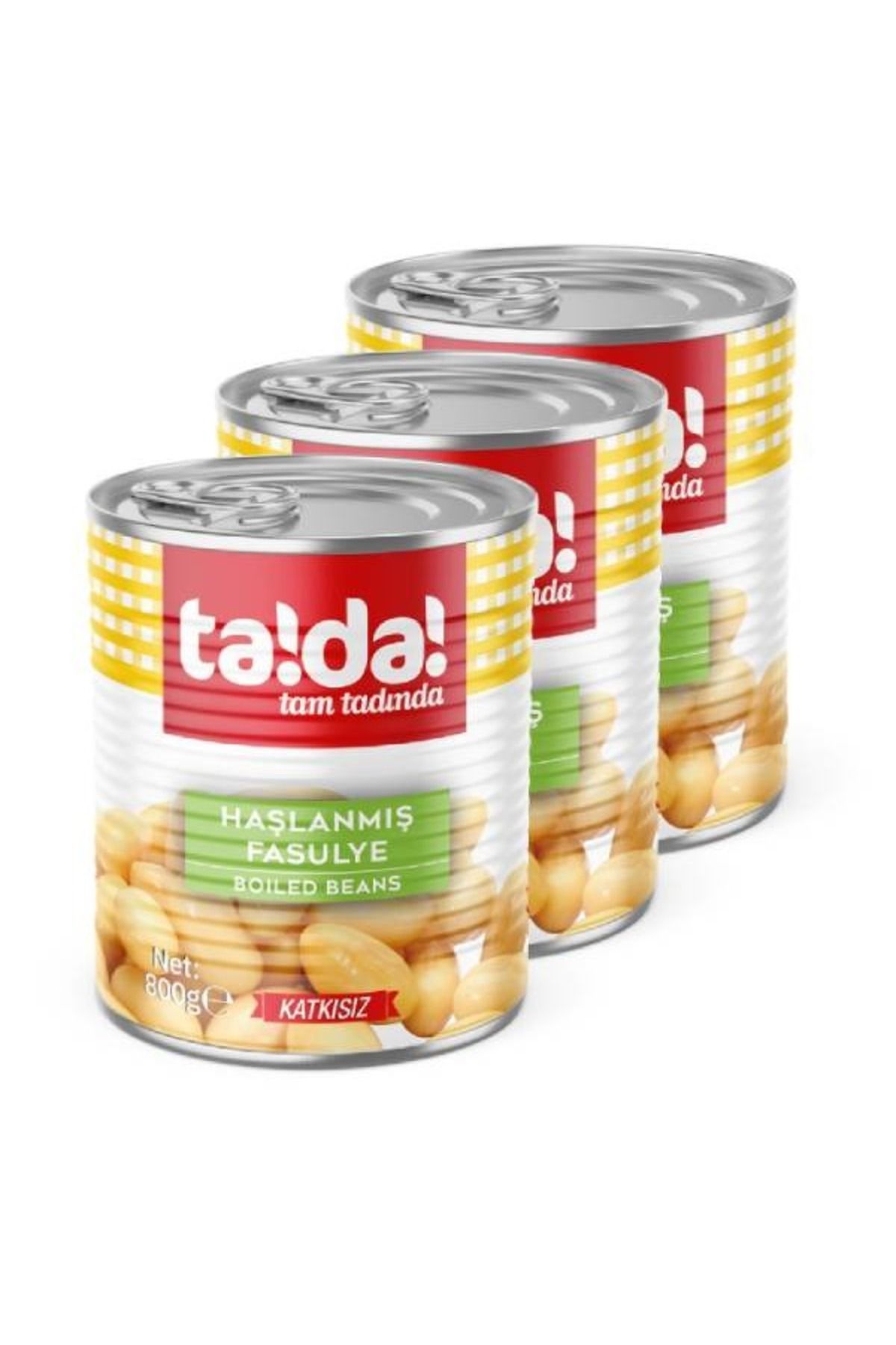 Tada Haşlanmış Fasulye 800 Gr (3 Adet)