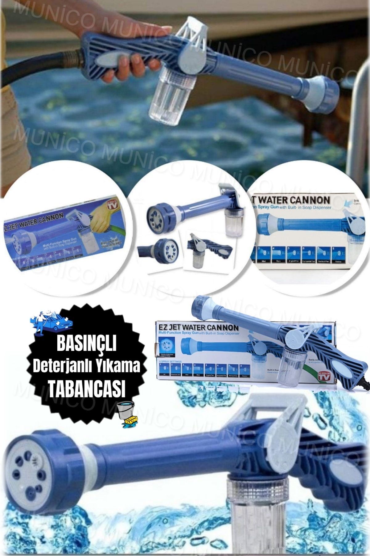 AboutThePerfect Çok Fonksiyonlu Basınçlı Yıkama Tabancası, Araba ve Bahçe Temizliği İçin