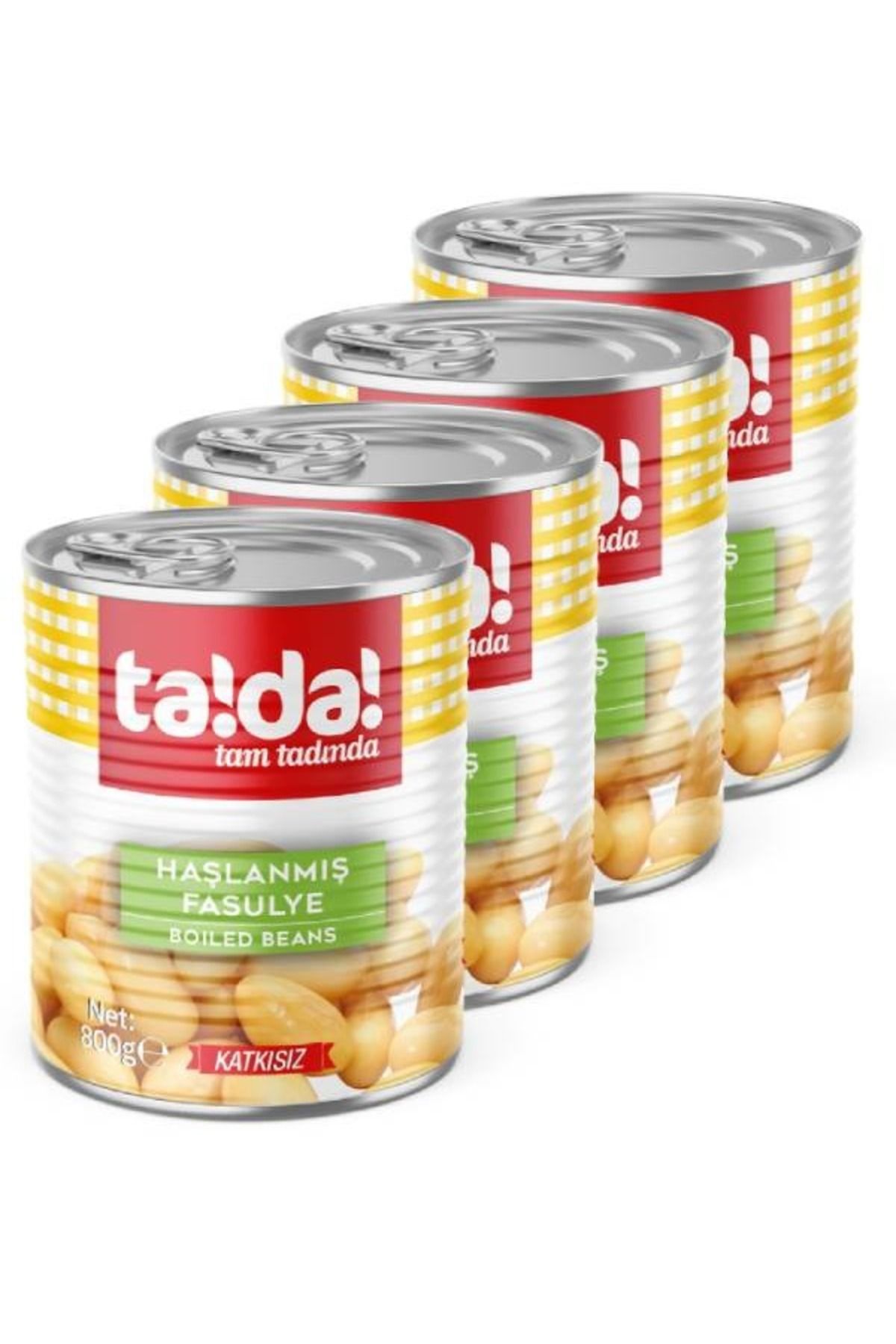 Tada Haşlanmış Fasulye 800 Gr (4 Adet)