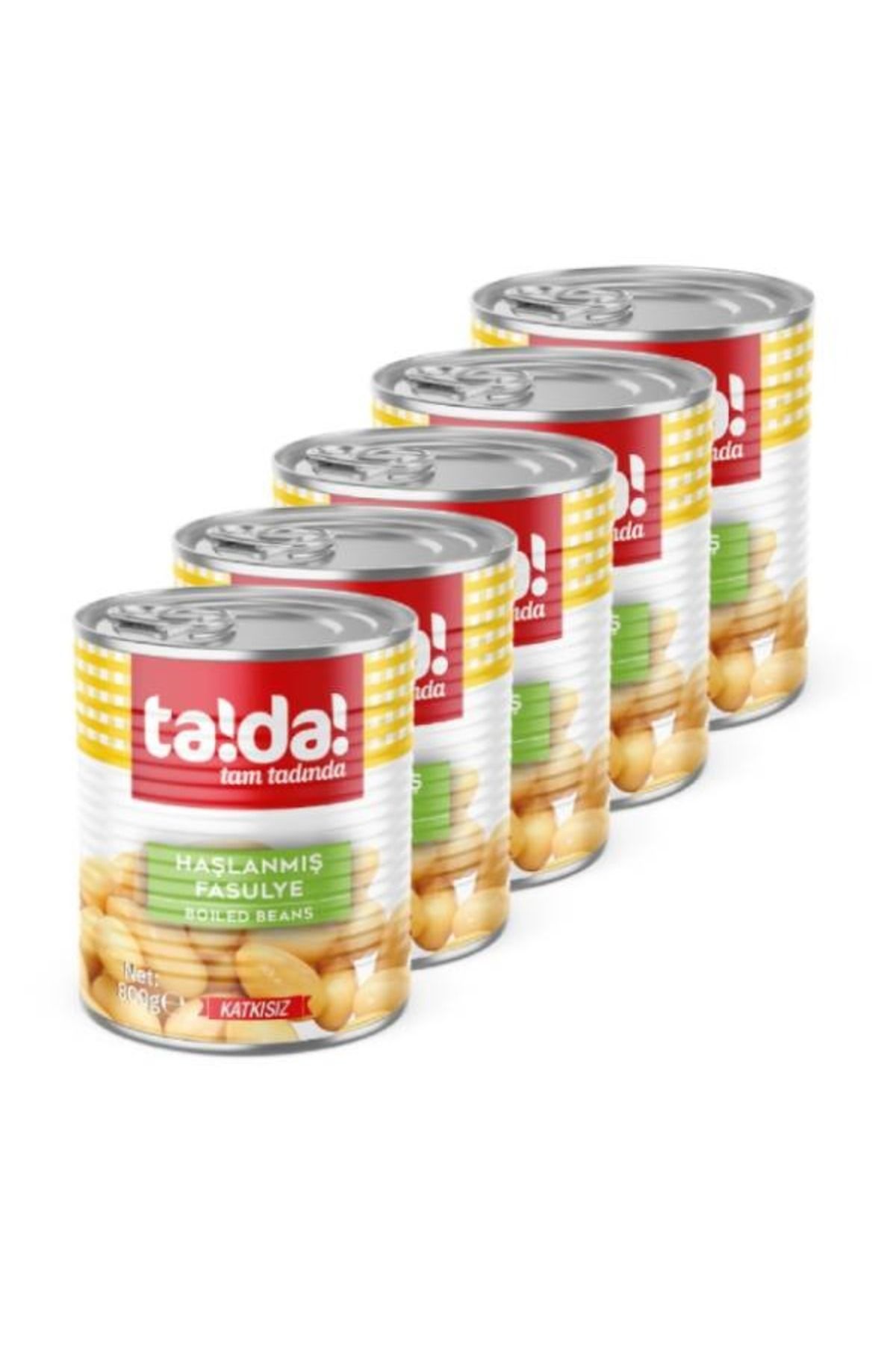 Tada Haşlanmış Fasulye 800 Gr (5 Adet)