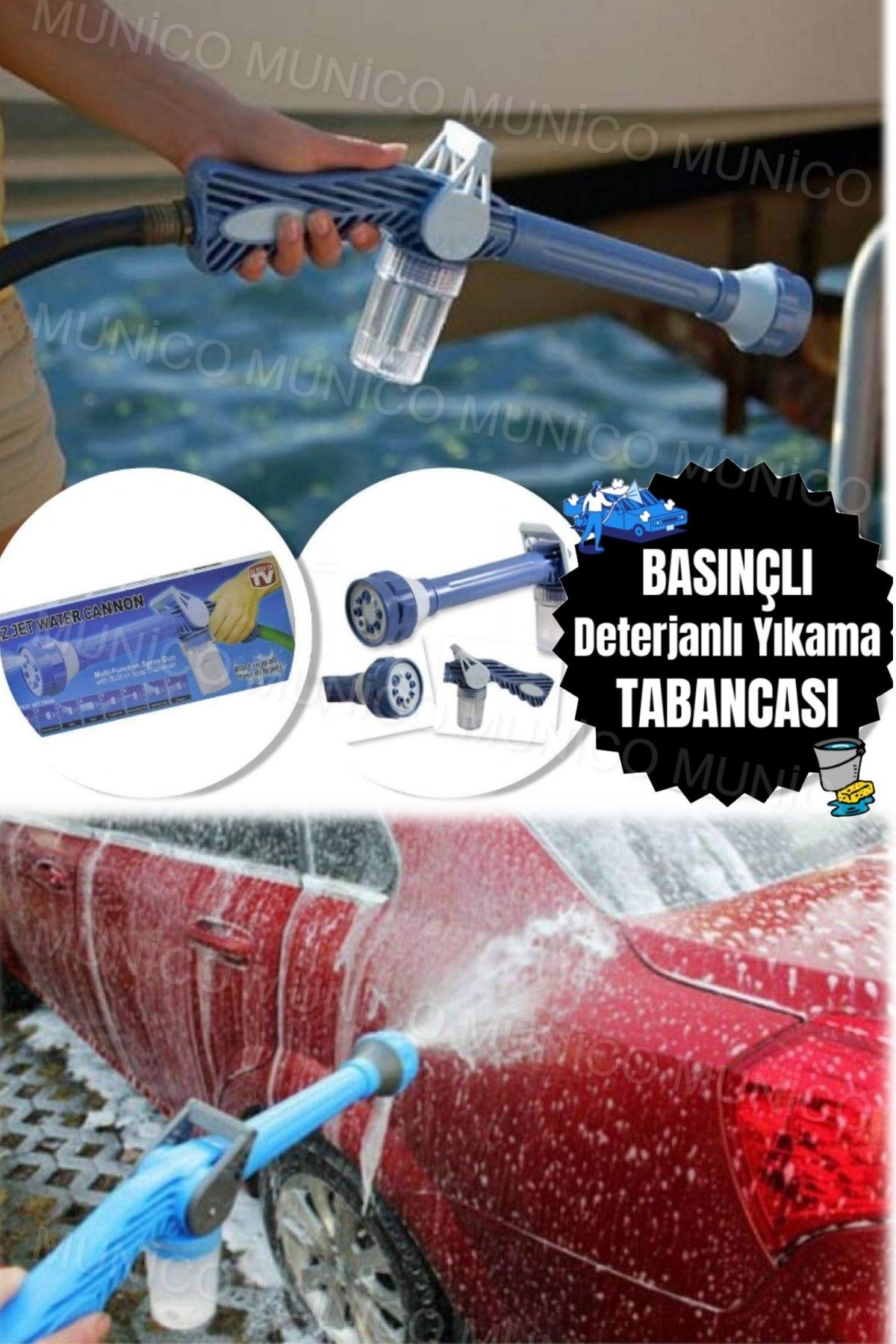 AboutThePerfect Yüksek Basınçlı Çok Amaçlı Bahçe ve Araba Yıkama Tabancası