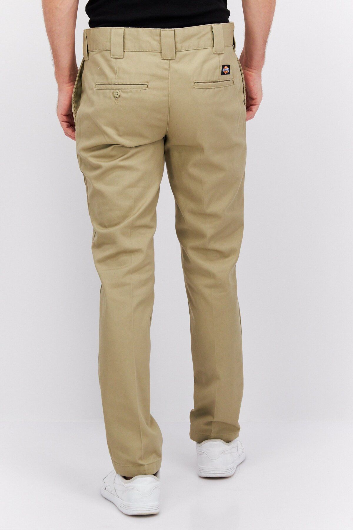 Dickies-Men Slim Fit Plain Chino Pants, Khaki 2