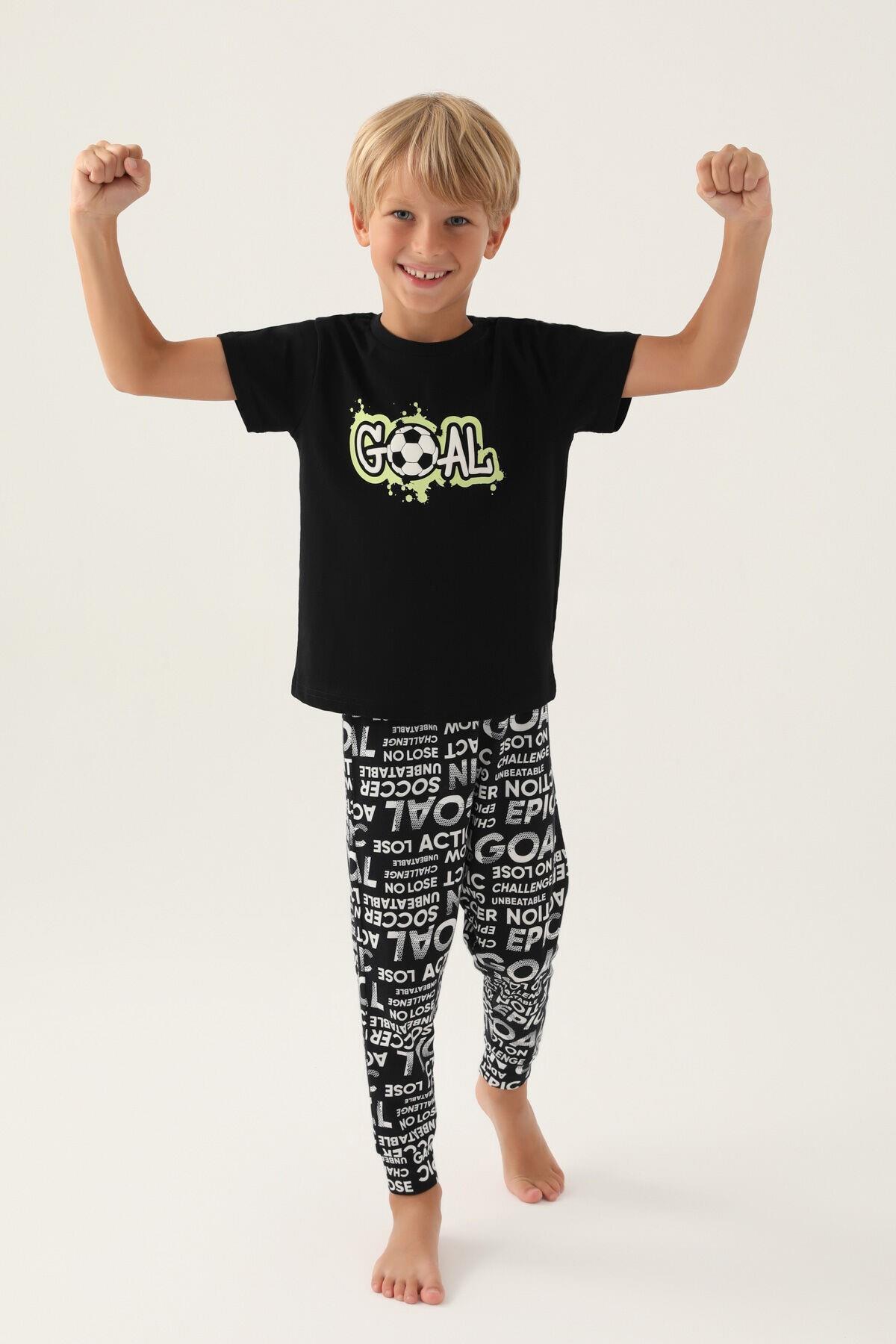 PJS-Roly Poly 3344 Goal Boy's Pajama Set 1