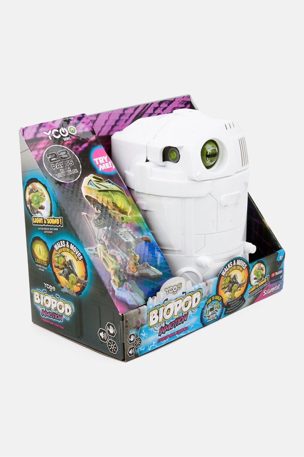 Silverlit-Biopod Cyberpunk Edition Dinosaur Robot By , Blue Combo 4