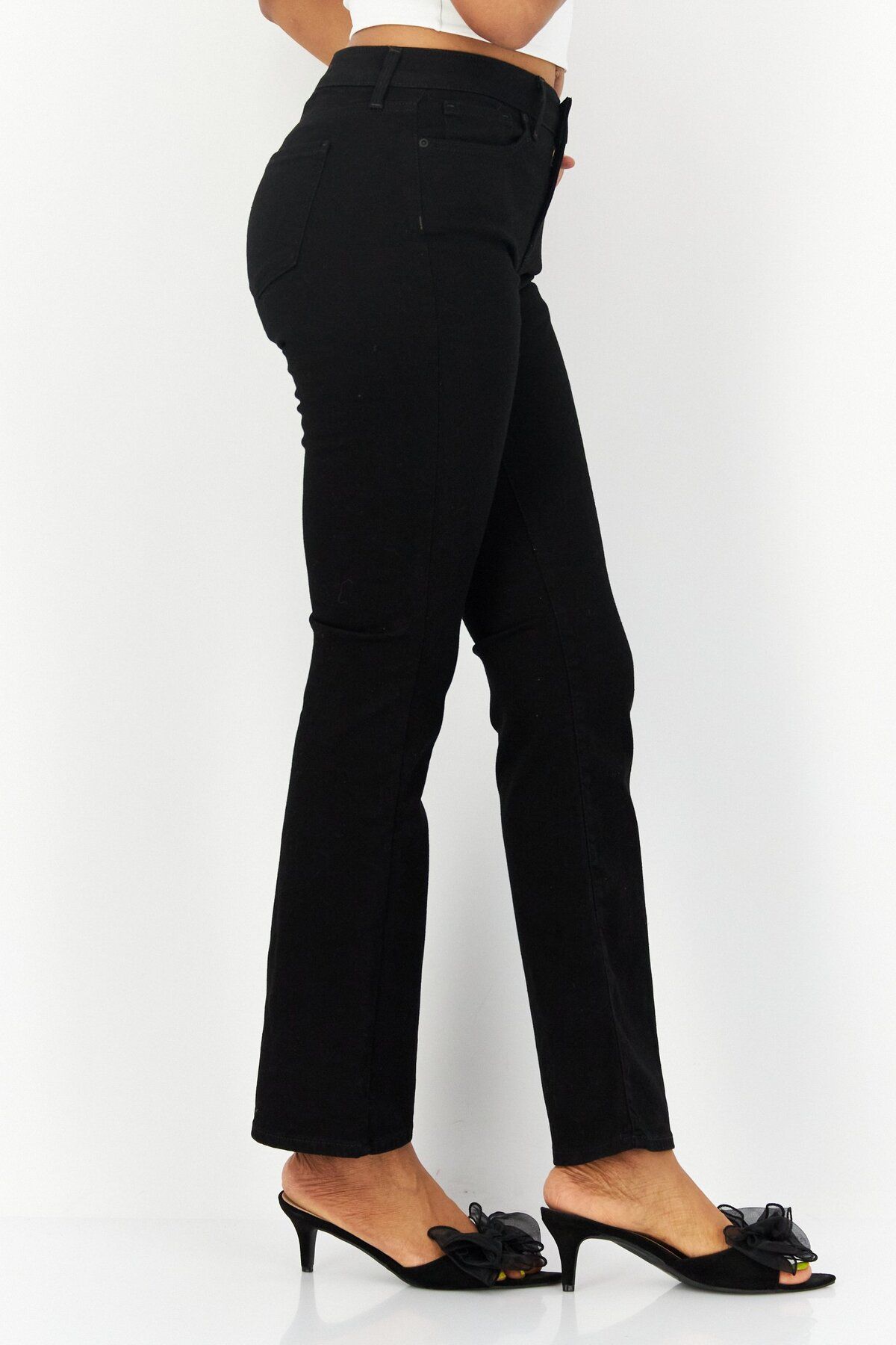 NYDJ-Women Bootcut Fit Plain Chino Pant, Black 2