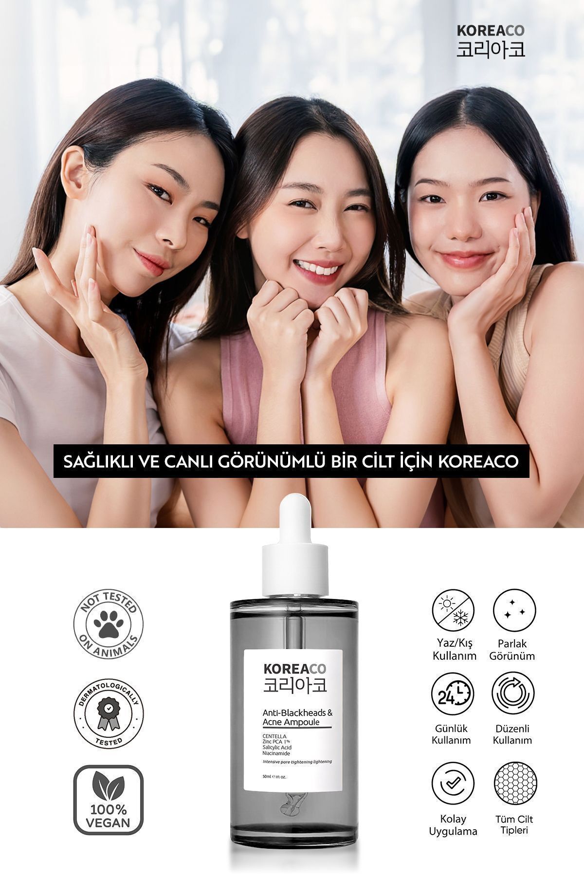 Koreaco Anti-Blackheads Acne Ampoule Siyah Nokta ve Akne Ampulü — ZnNKOREACO&SA — تصویر 6 از 6