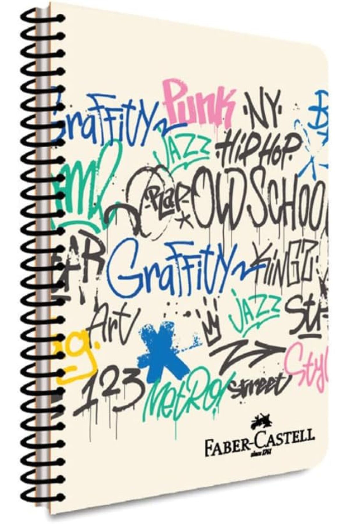 STOREMAX nhlshp PP Kapak Grafiti Spiralli Defter 100 Yaprak Kareli gextrnh 1051353