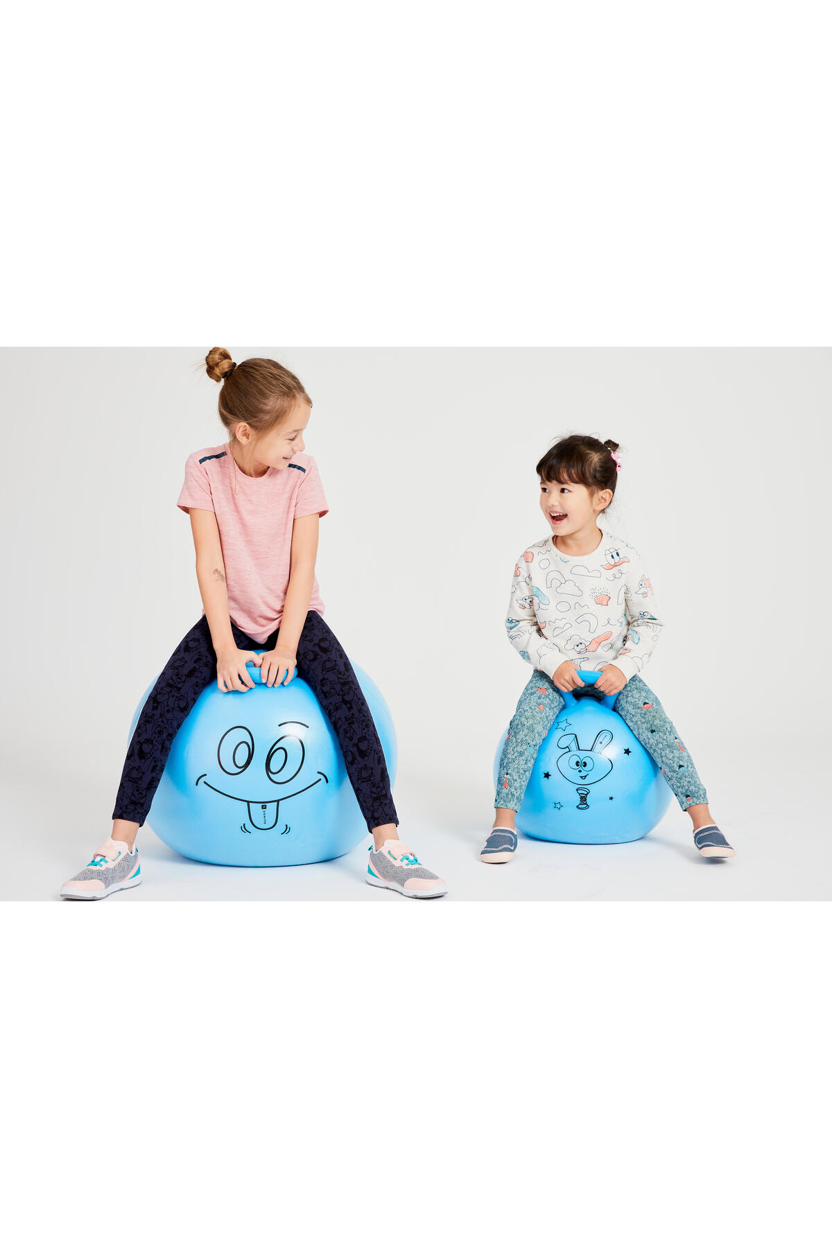 Decathlon Domyos Çocuk Mavi Ayarlanabilir Zıp Zıp Top 40 - 45 Cm fotoğrafı 4 (önizleme)