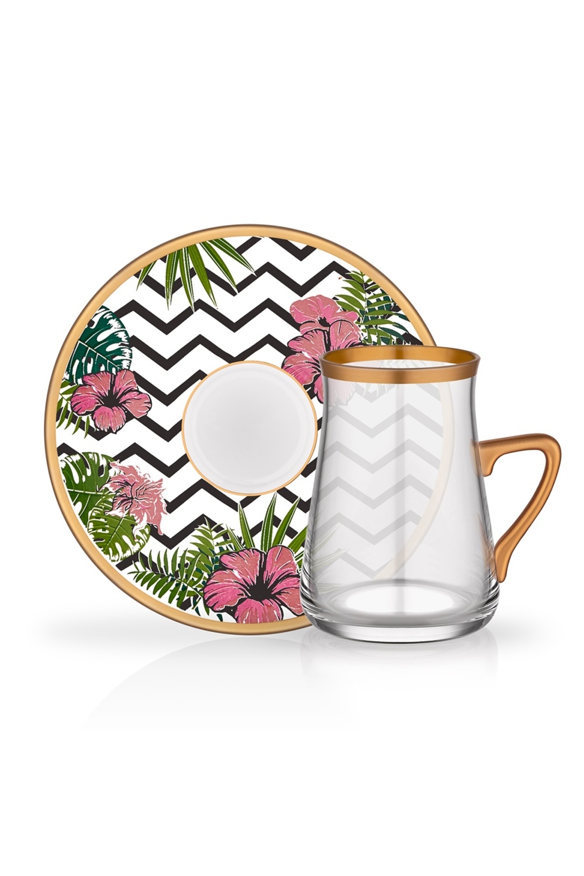 Glore-Cassandra 6-Piece Tea Cup Set with Tarabya Handle 1