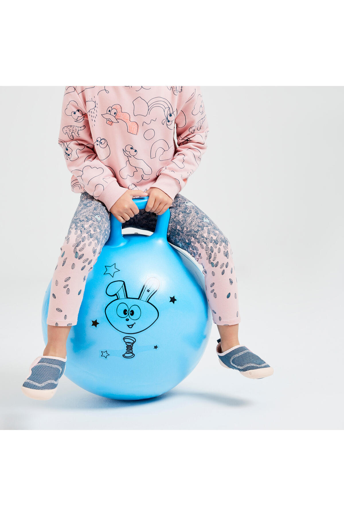 Decathlon Domyos Çocuk Mavi Ayarlanabilir Zıp Zıp Top 40 - 45 Cm fotoğrafı 2 (önizleme)