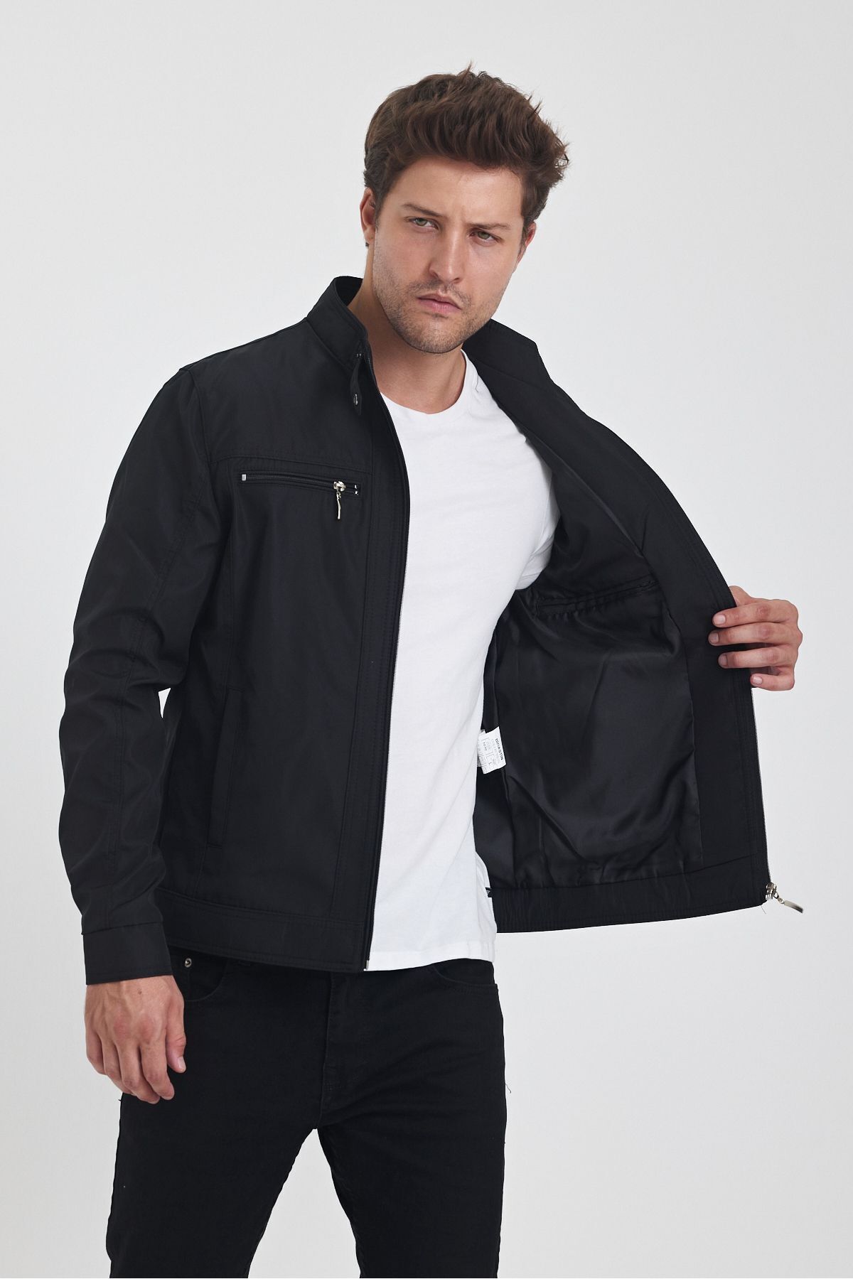 TREND KOMBİN-Men's Black Seasonal Coat 2