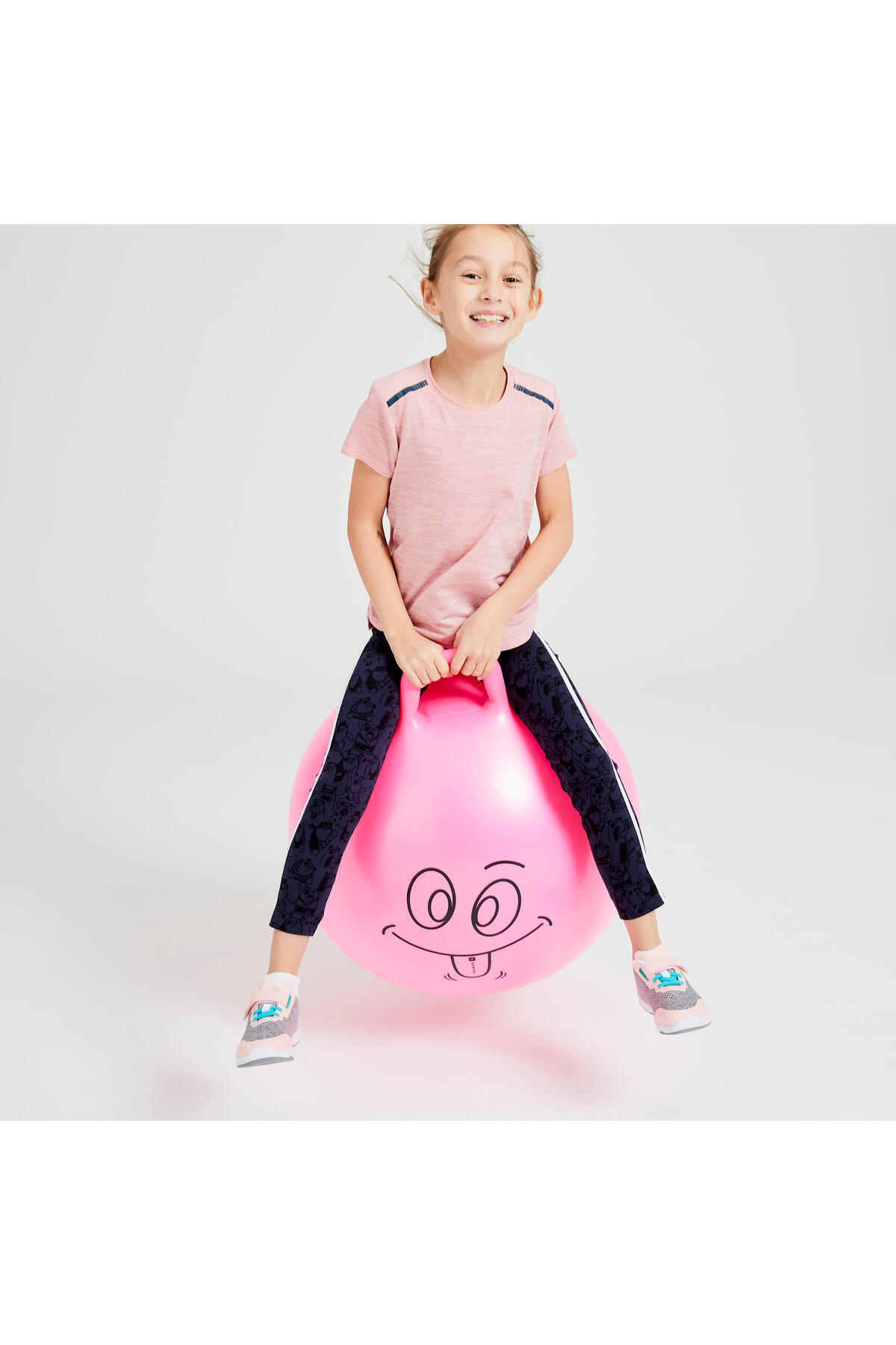 Decathlon Domyos Çocuk Pembe Ayarlanabilir Zıp Zıp Top 55 - 60 Cm fotoğrafı 7 (önizleme)