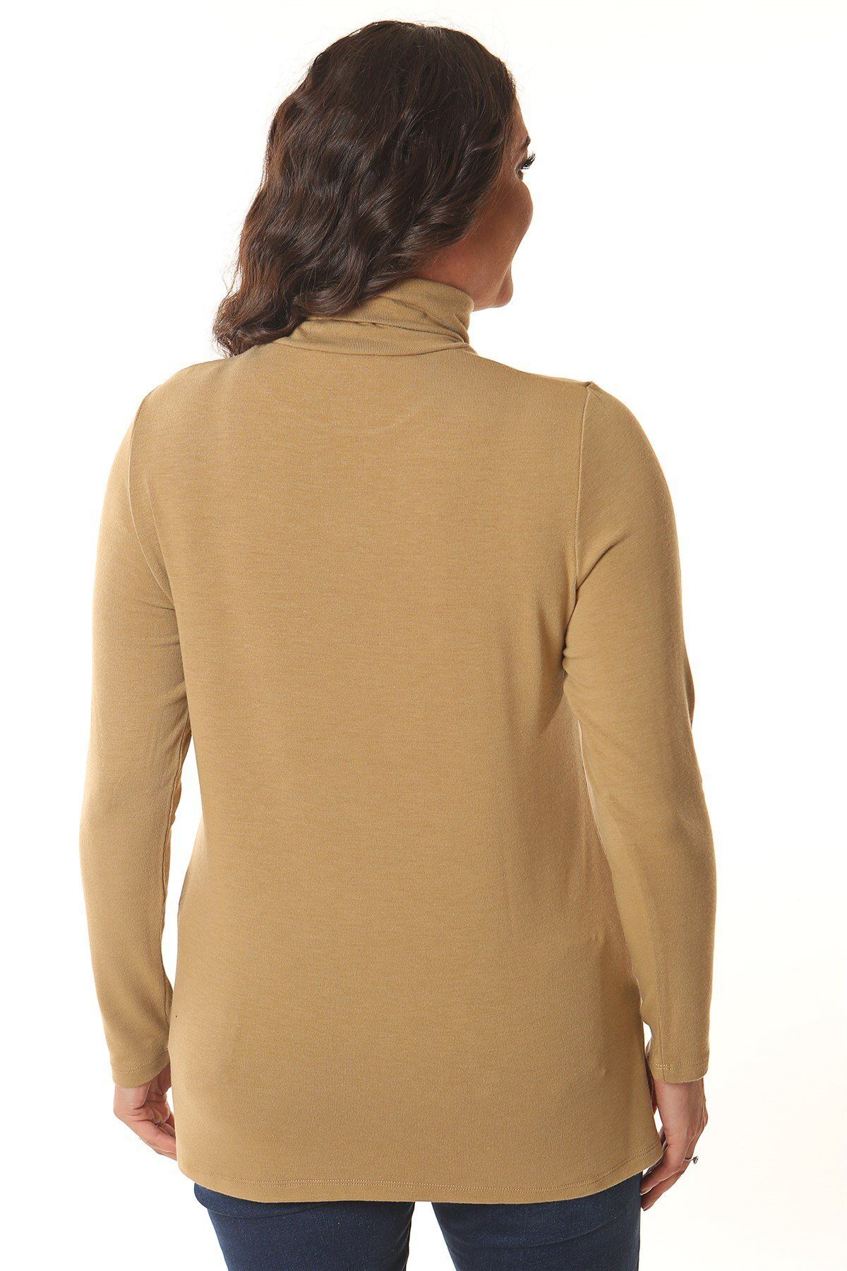 Trend42plus-Turtleneck Beige Knitwear 5