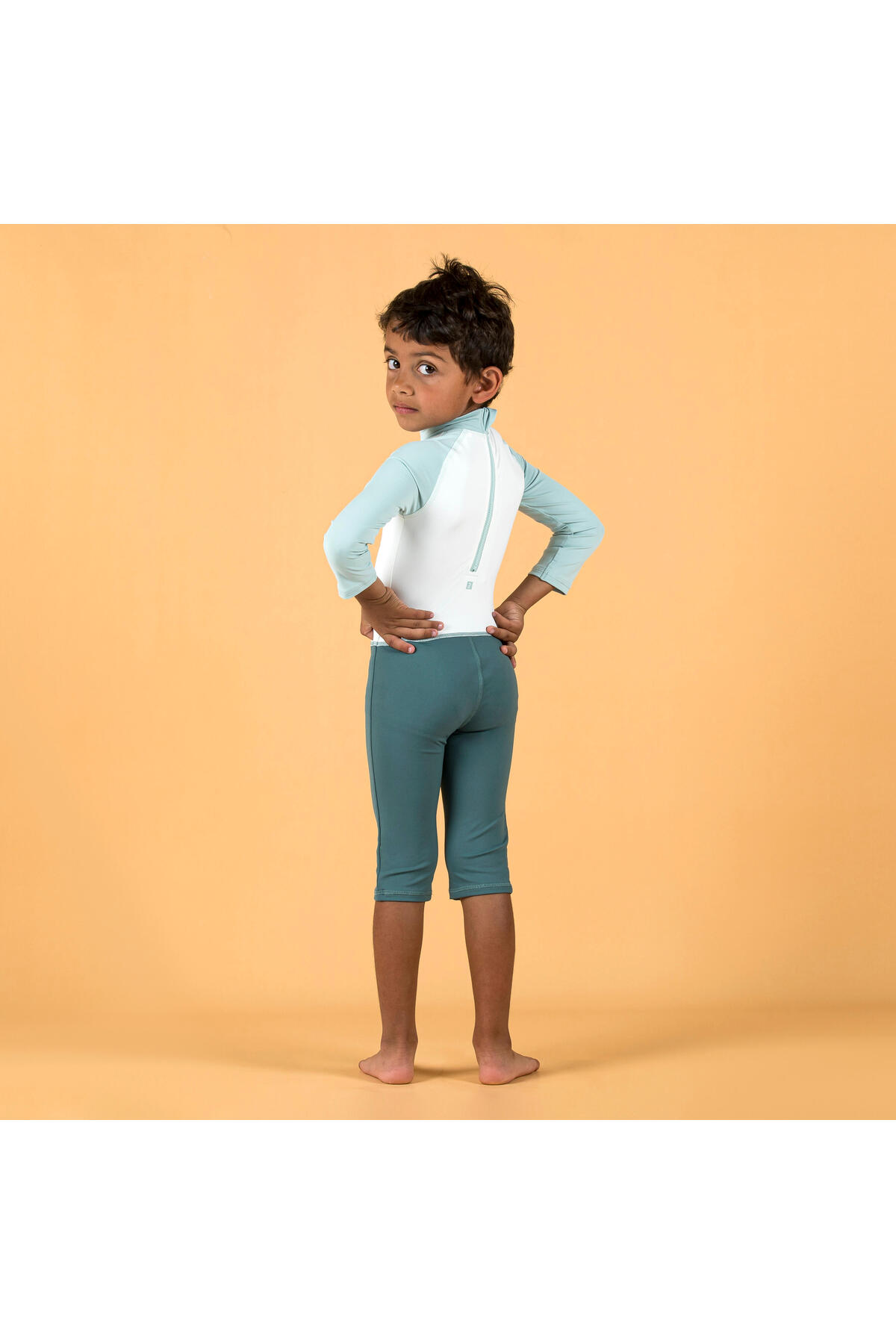 Decathlon Nabaiji Bebek / Çocuk UV Korumalı Uzun Kollu Wetsuit - Baskılı / Mavi fotoğrafı 2 (önizleme)