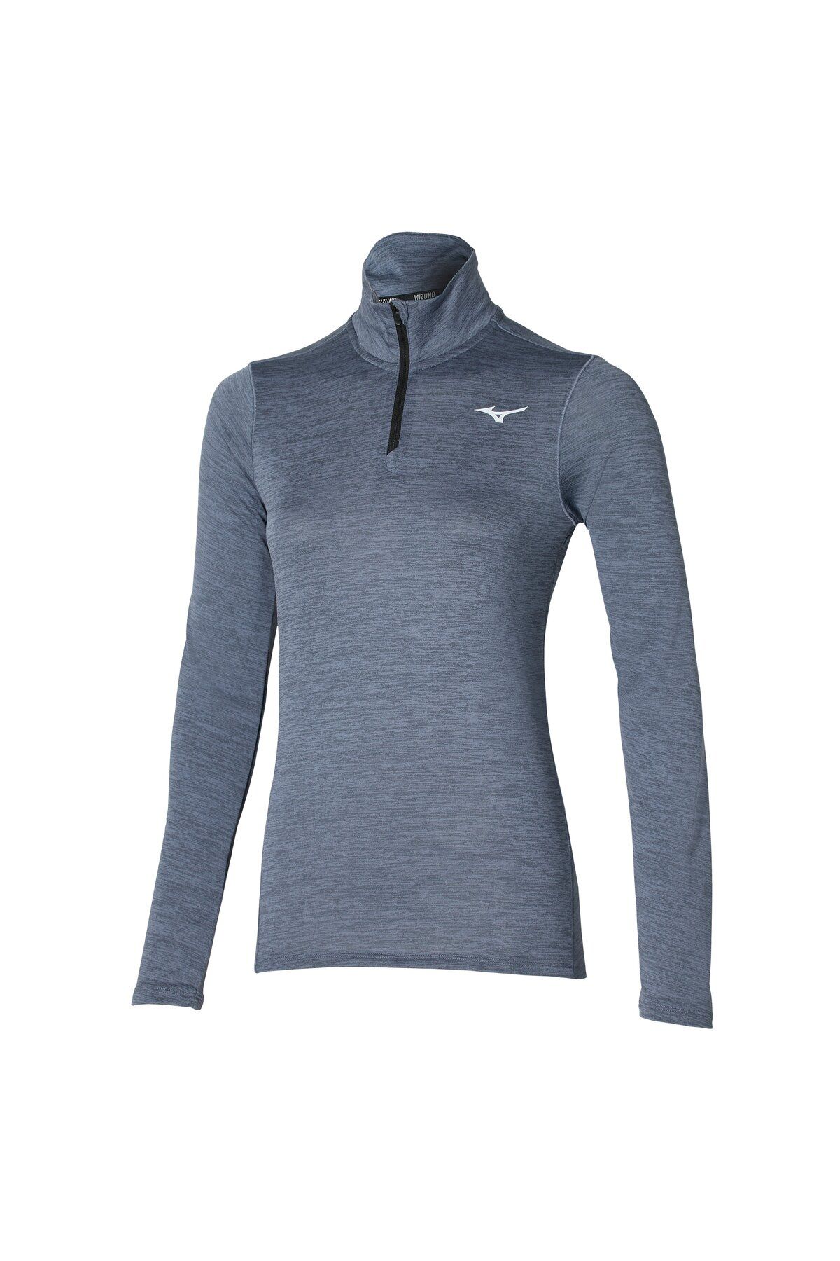 سویشرت ورزشی خاکستری زنانه آستین بلند Impulse Core Liff Zippered Sweatshirt Grey Mizuno