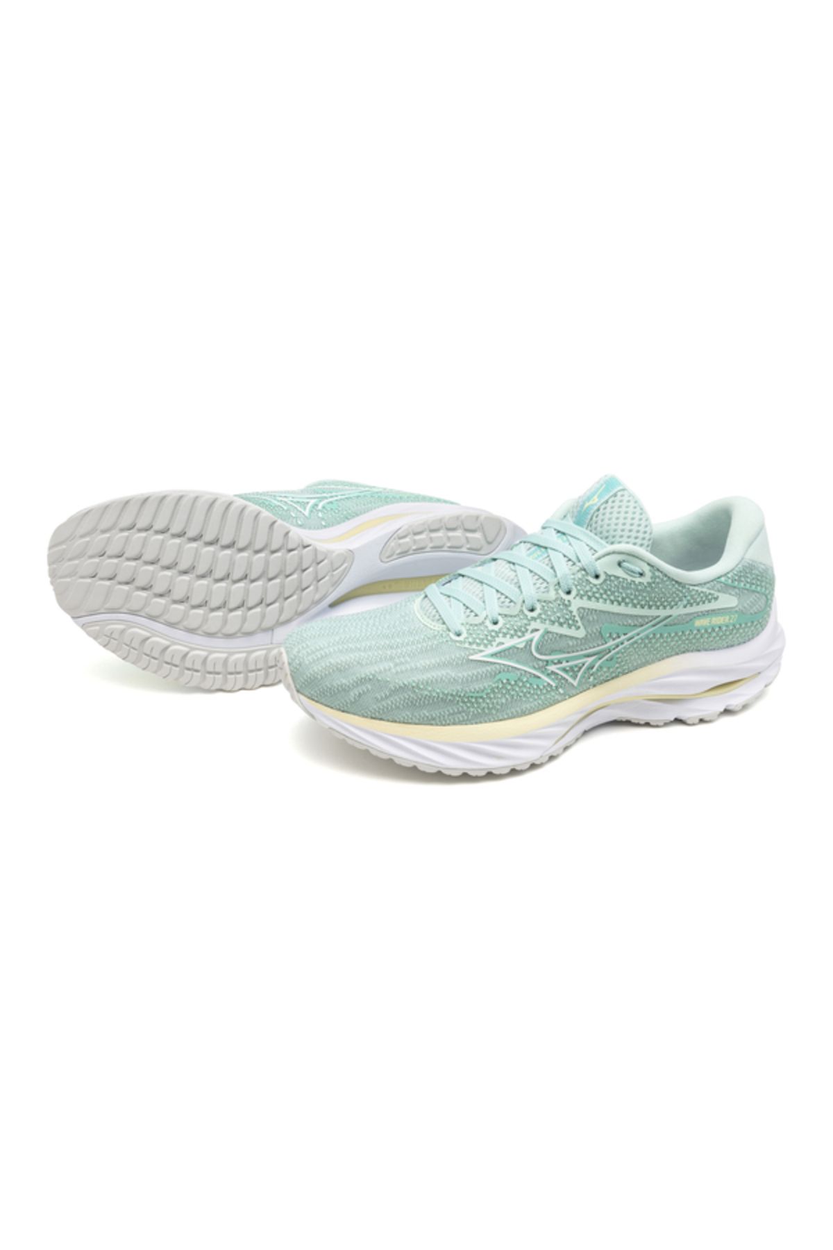 کفش دو و تمرین سبز زنانه Wave Rider 27 در حال رانینگ Mizuno