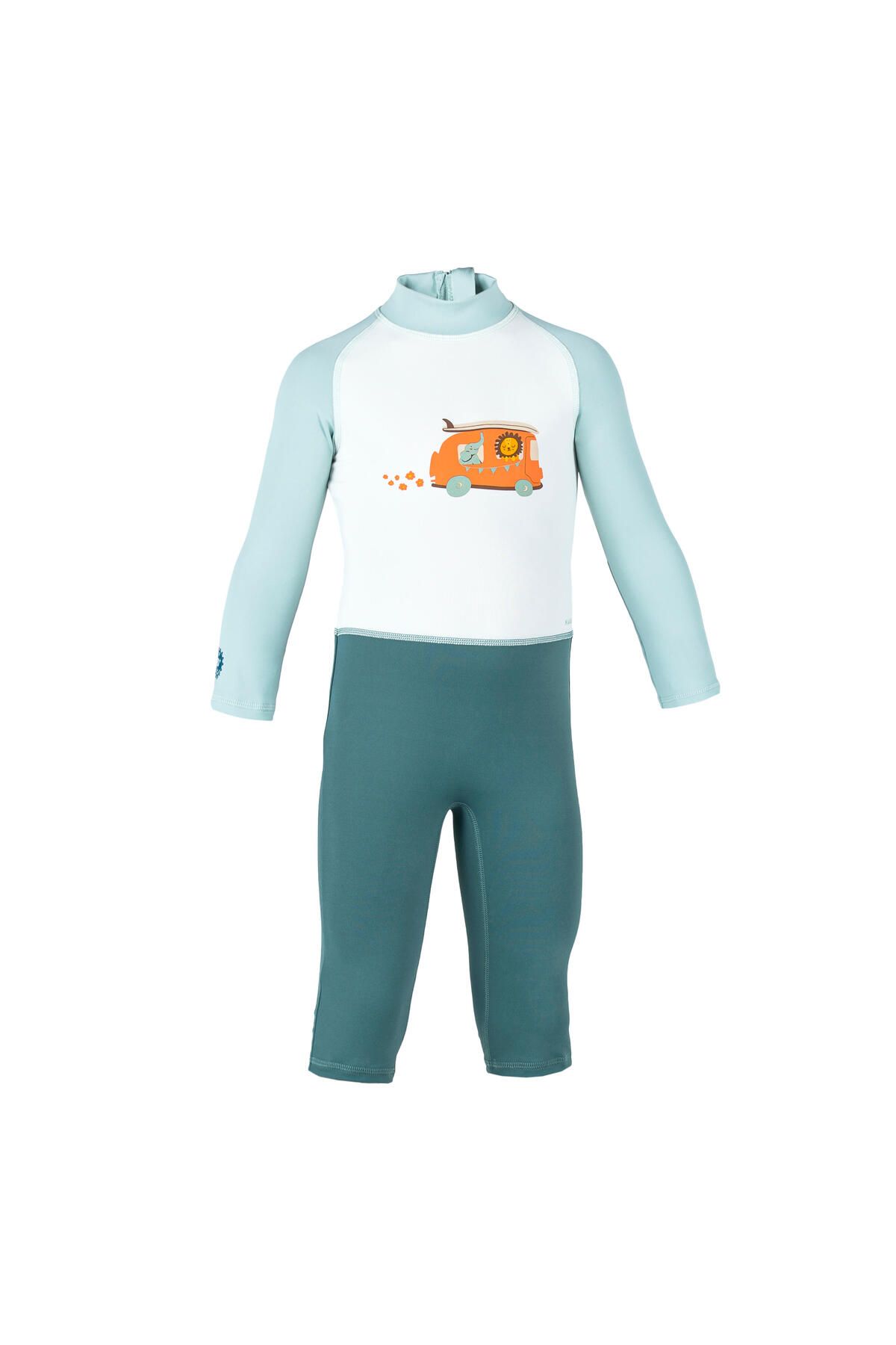 Nabaiji Bebek / Çocuk Uv Korumalı Uzun Kollu Wetsuit - Baskılı / Mavi