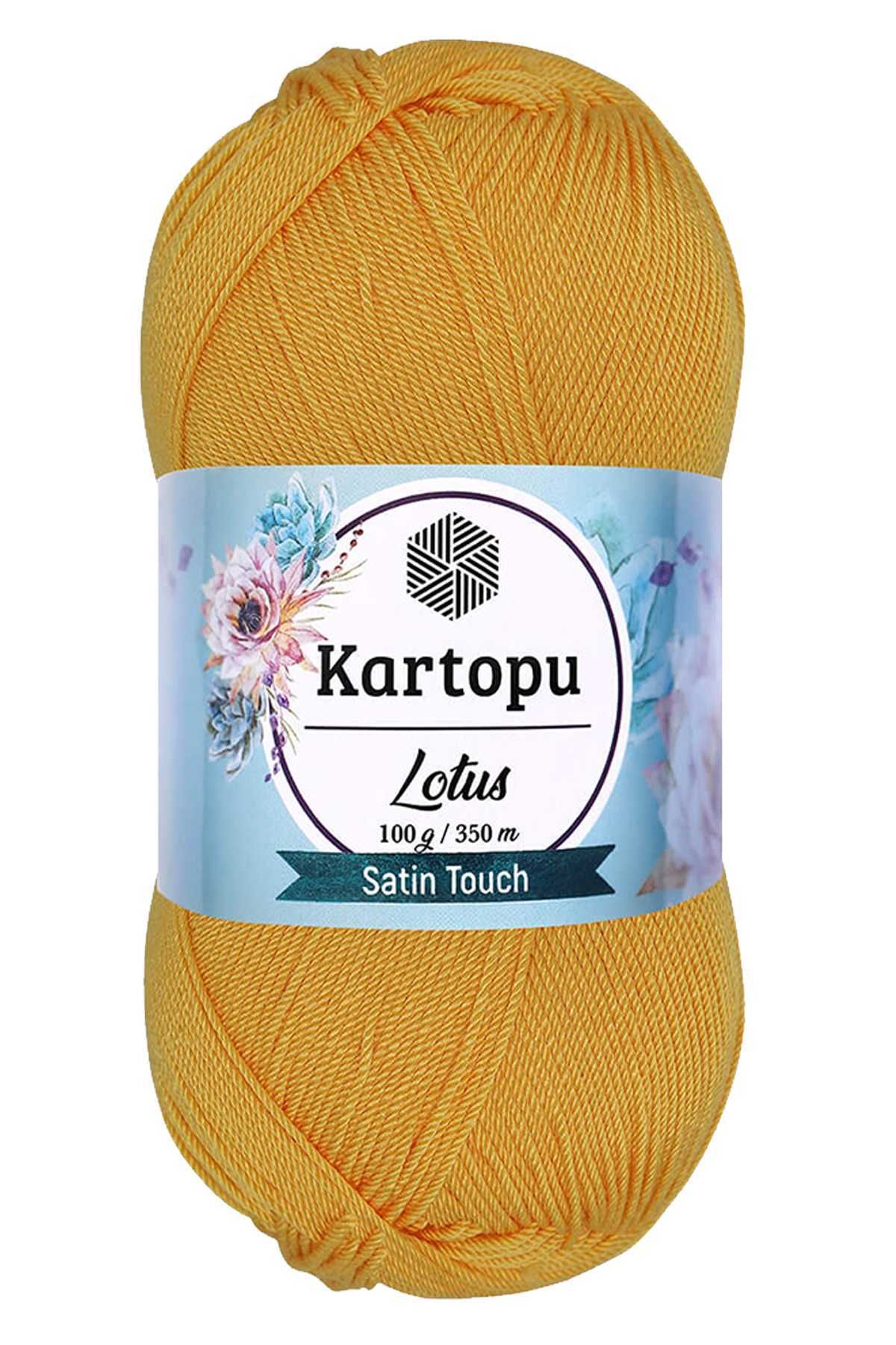 Kartopu 1 Adet Lotus Bikini Büstiyer Bluz Örgü İpi  K318 Koyu Sarı