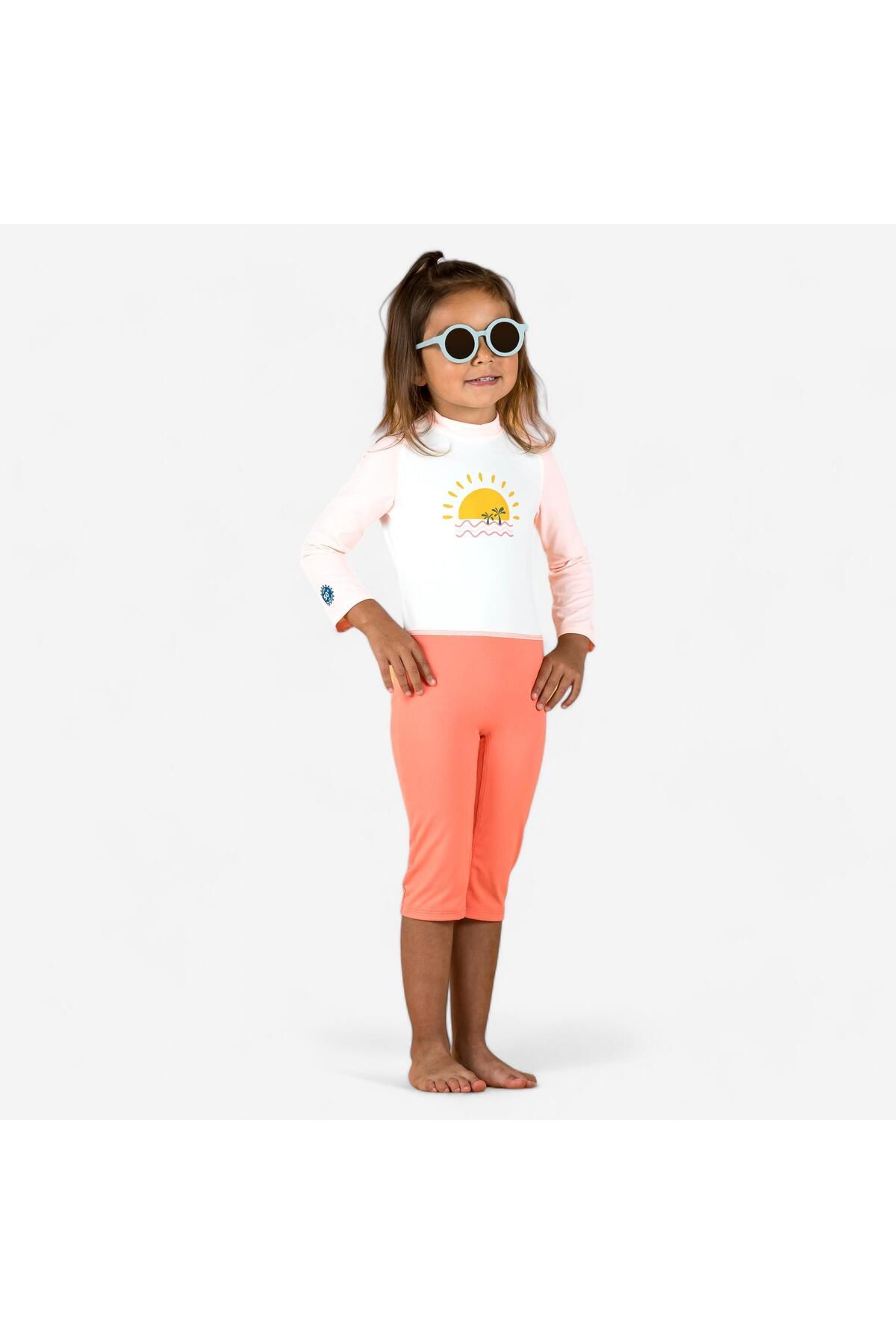 Nabaiji Bebek / Çocuk Uv Korumalı Uzun Kollu Wetsuit - Baskılı / Pembe