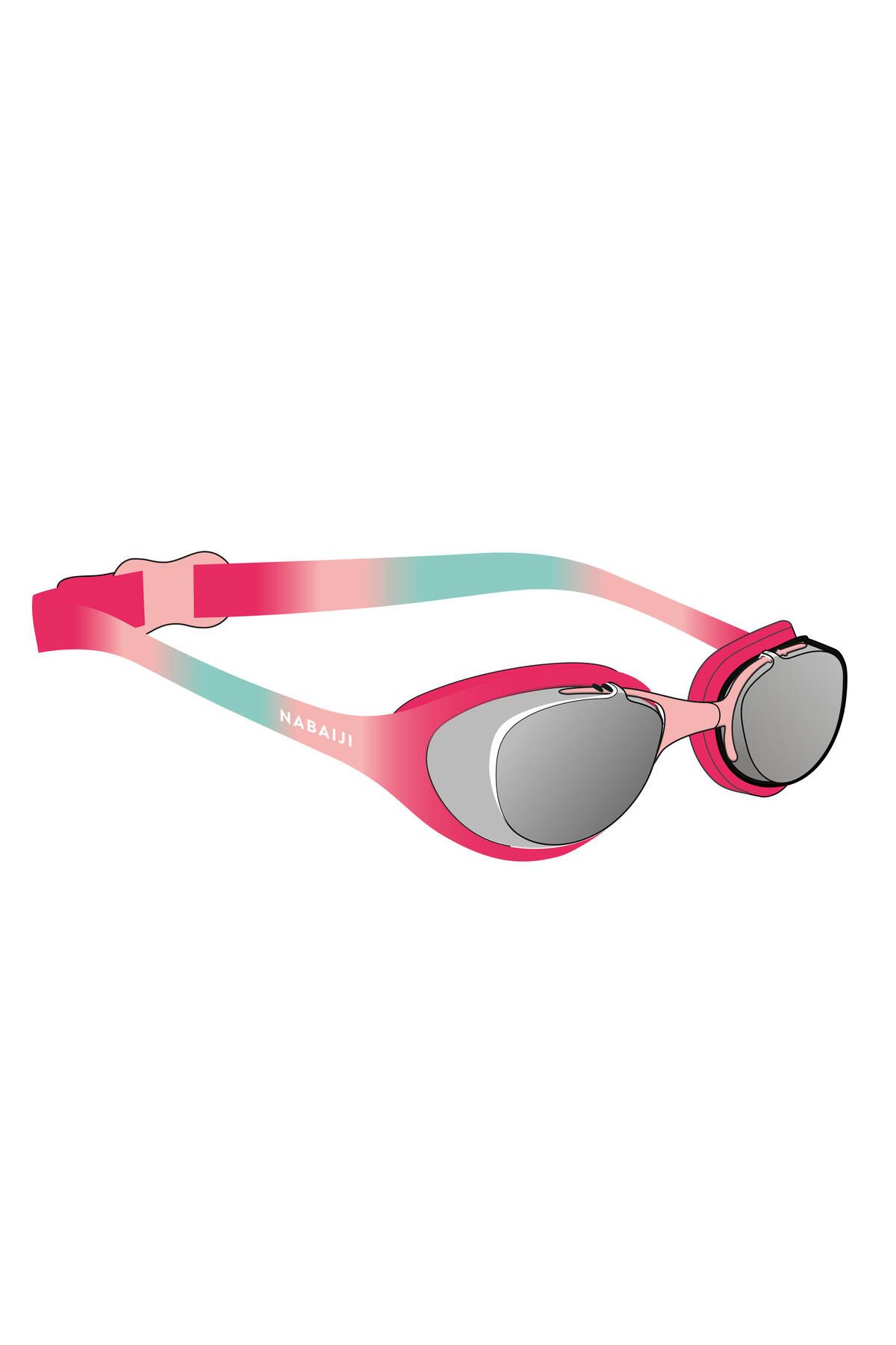 Decathlon-Pink/Blue Kids Swimming Goggles - Transparent Glasses - Xbase 8