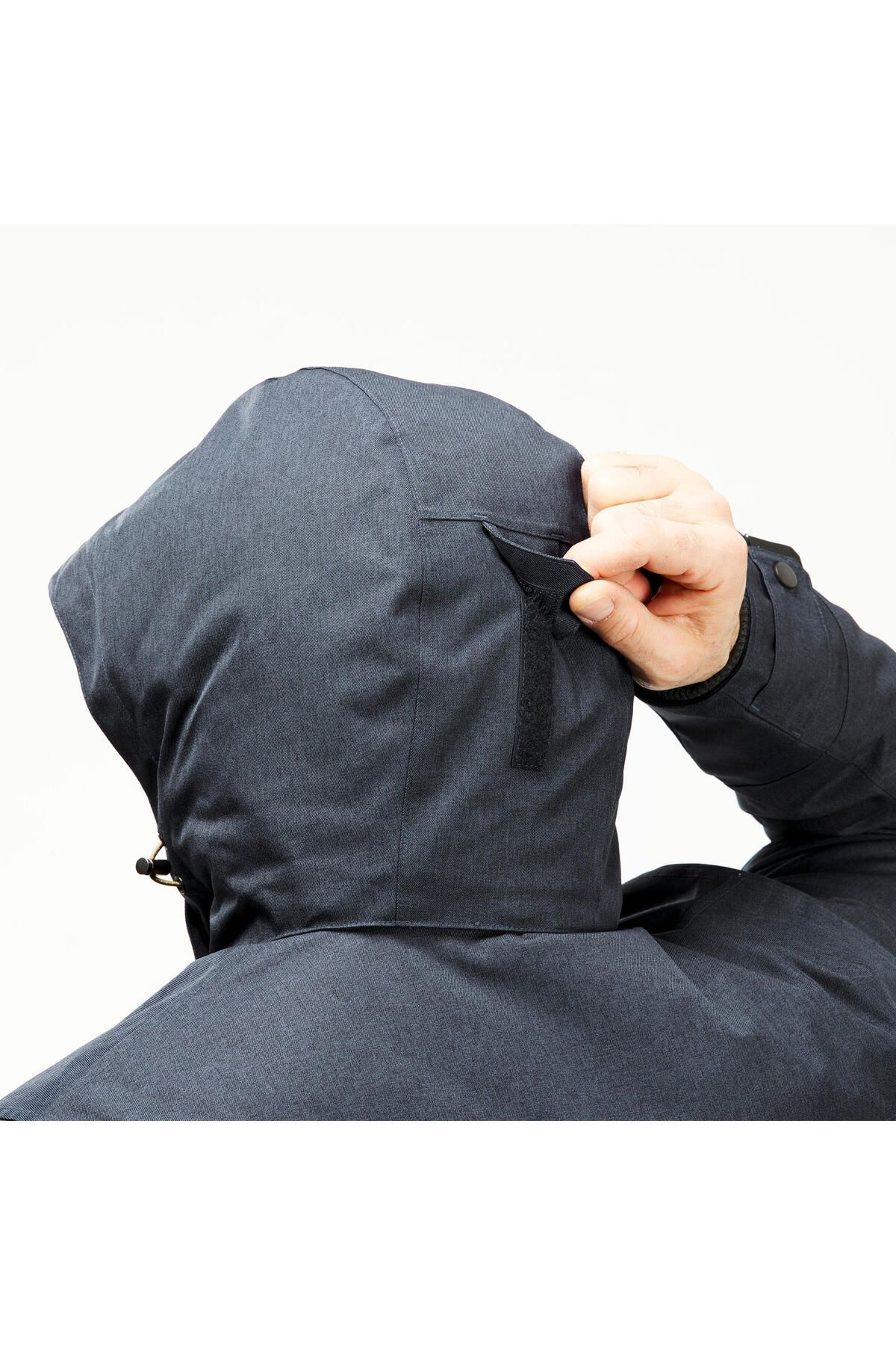 کاپشن ورزشی مشکی مردانه کت برفی در فضای باز زمستانی سیاه 10 ° C Decathlon