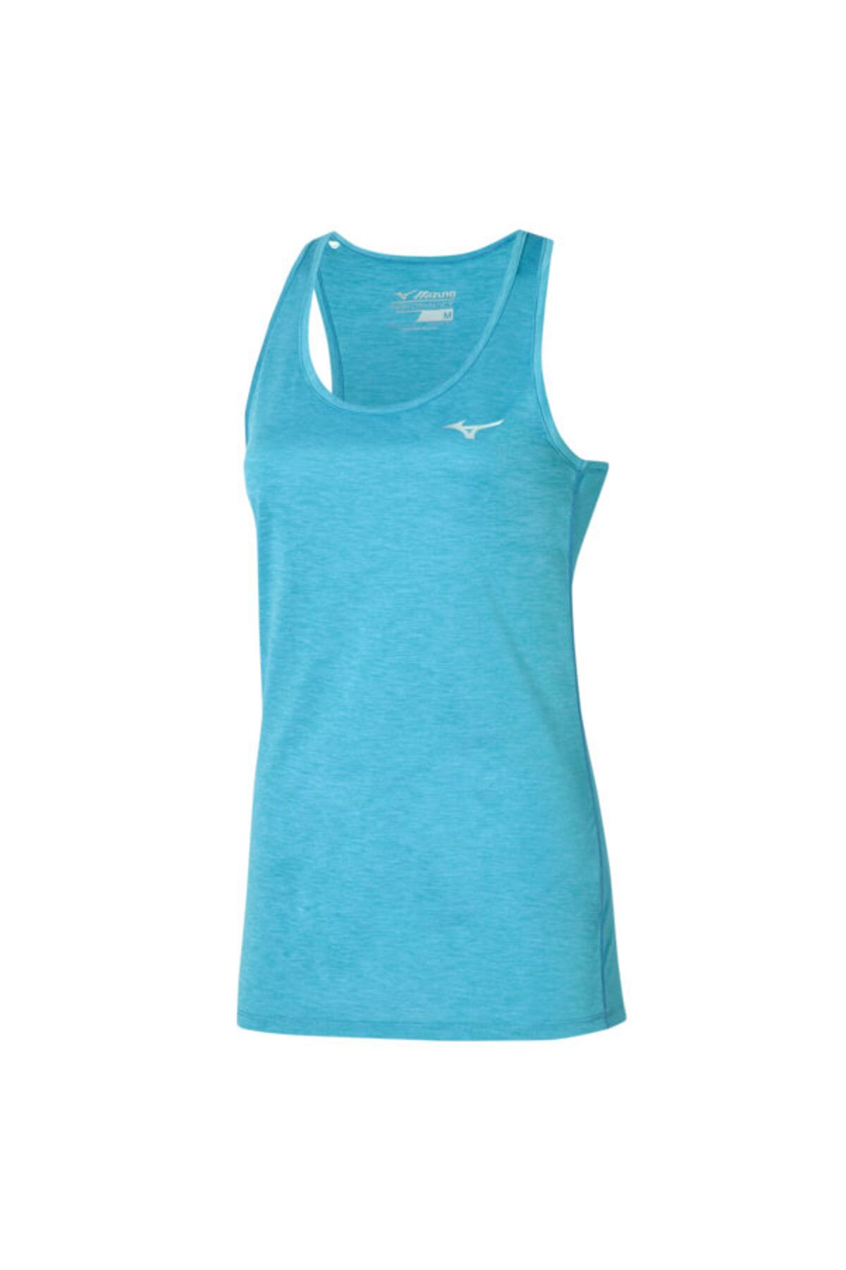 تی شرت ورزشی آبی زنانه Impulse Core بدون آستین T Shirt Blue Mizuno