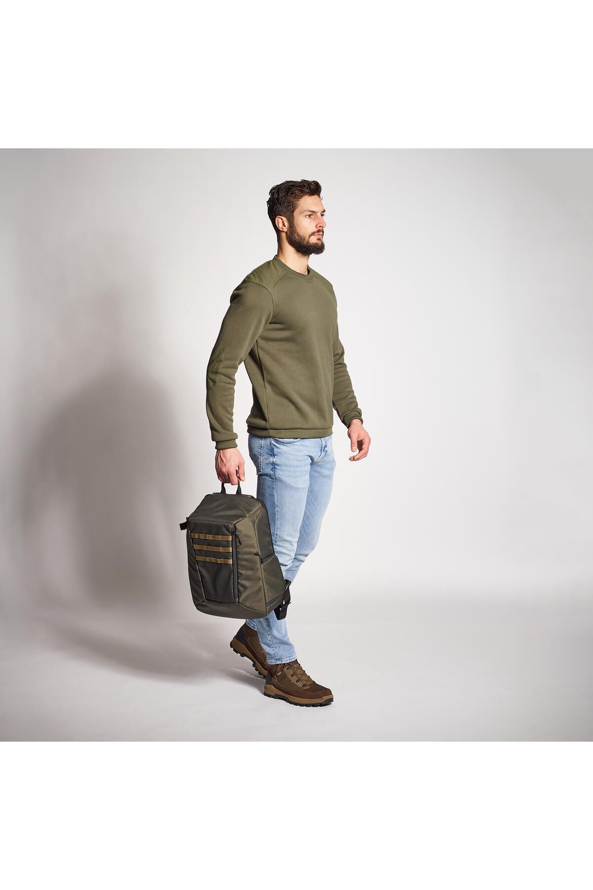کیف ورزشی سبز مردانه و زنانه کوله پشتی شکار مشاهده طبیعت 20 لیتر 100 Decathlon