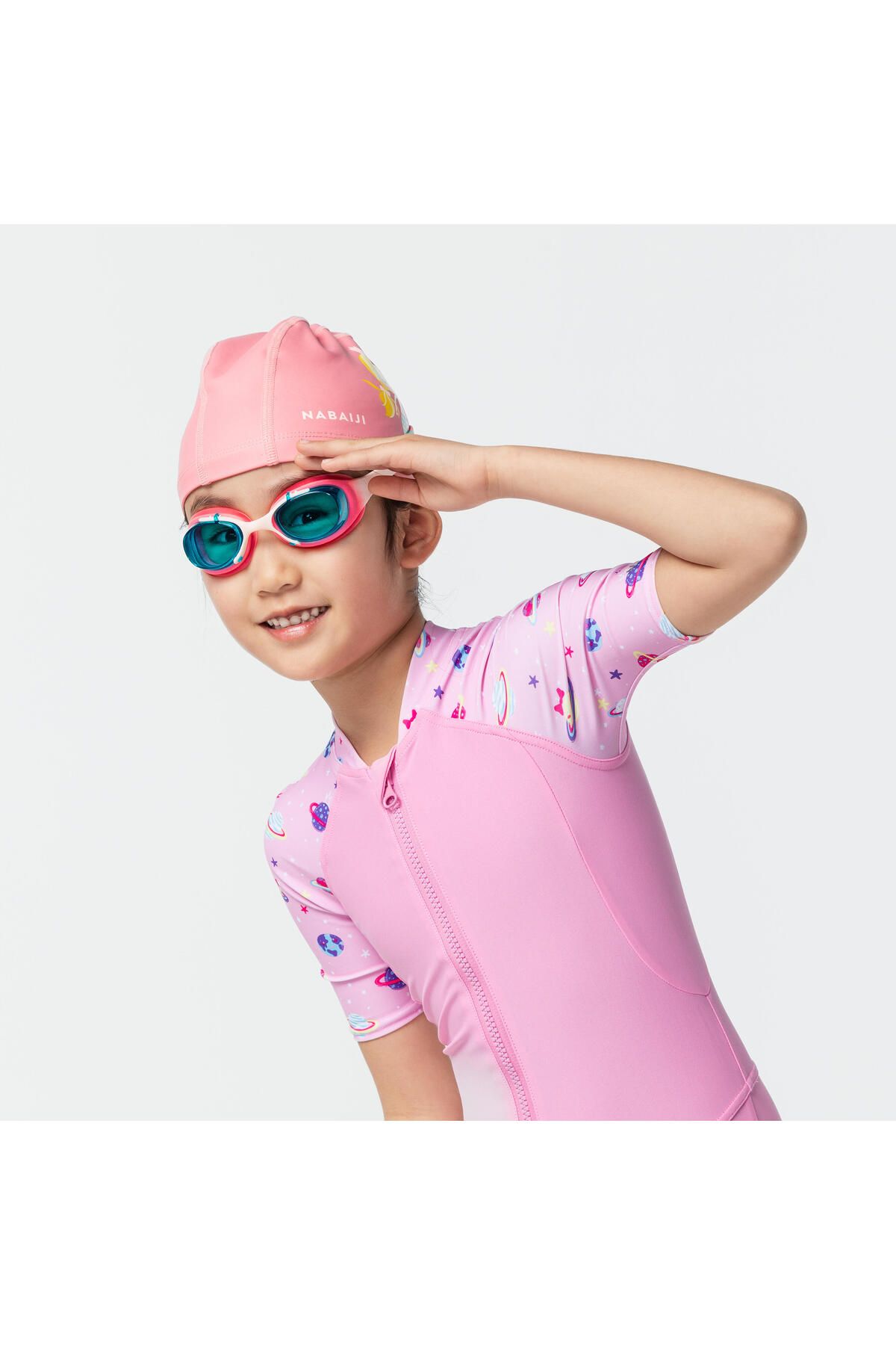 Decathlon-Pink/Blue Kids Swimming Goggles - Transparent Glasses - Xbase 4