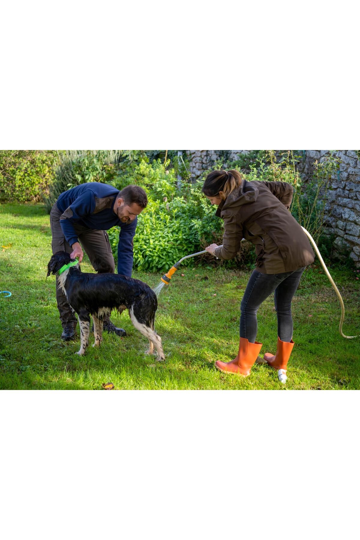 Decathlon-Solognac Women's Orange Short Rain Boots Hunting and Nature Observation 7