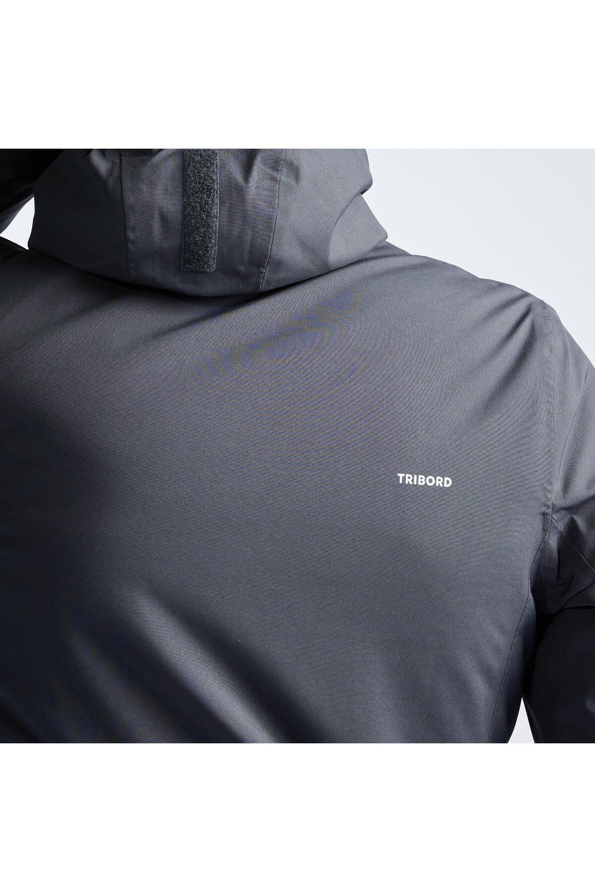 کاپشن ورزشی خاکستری مردانه کت ضخیم برش باد تیره قایقرانی 300 Decathlon