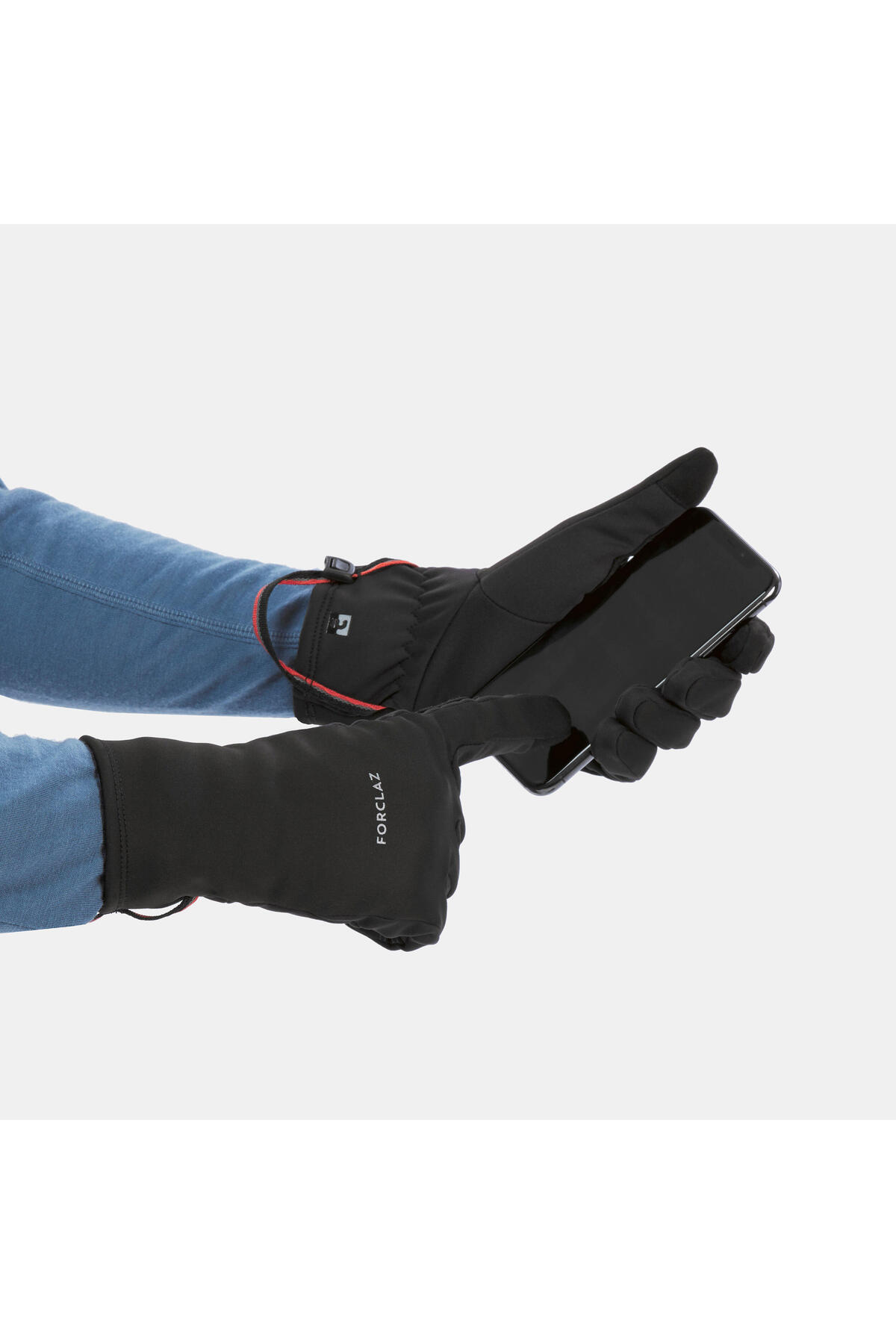 Decathlon  Yetişkin Outdoor Trekking Dokunmatik Eldiveni - Siyah - Mt500 - Görsel 4