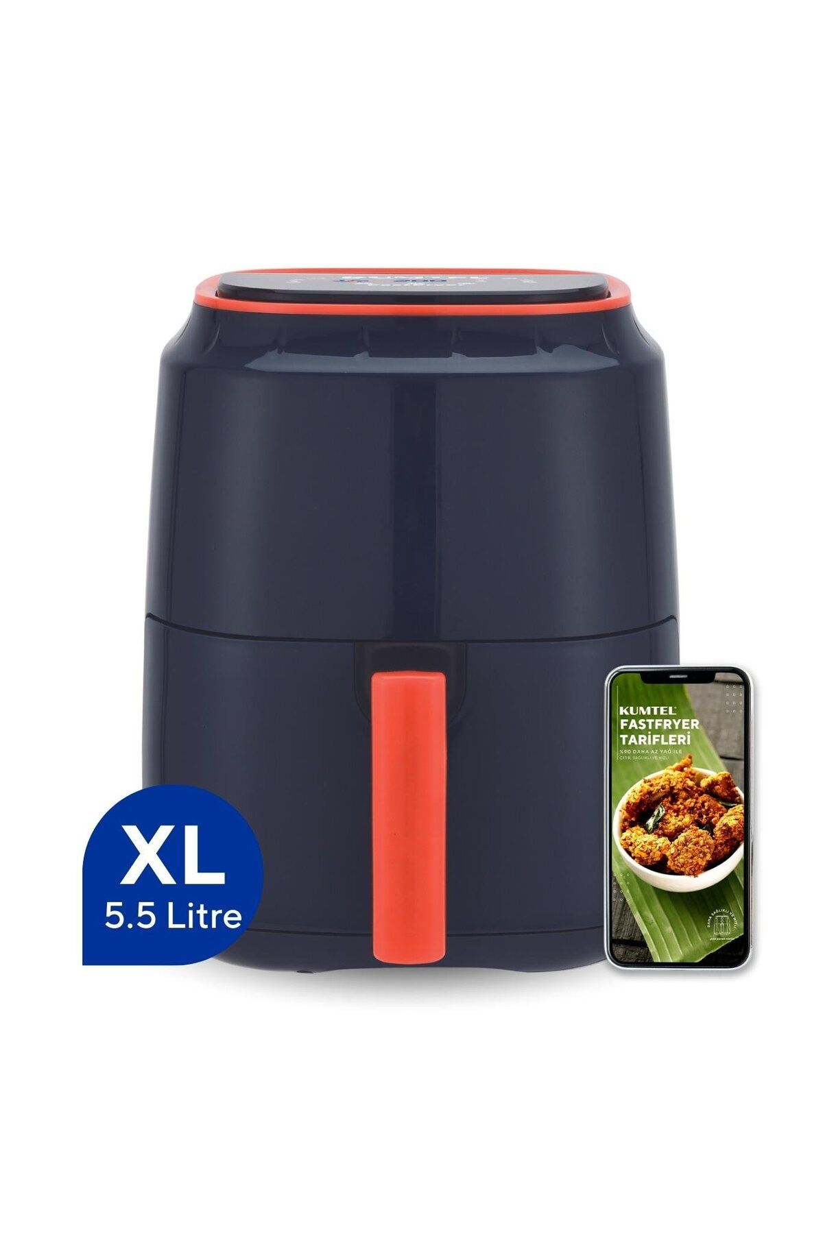 KUMTEL Lacivert Digital Fastfryer (YAĞSIZ FRİTÖZ AİRFRYER)