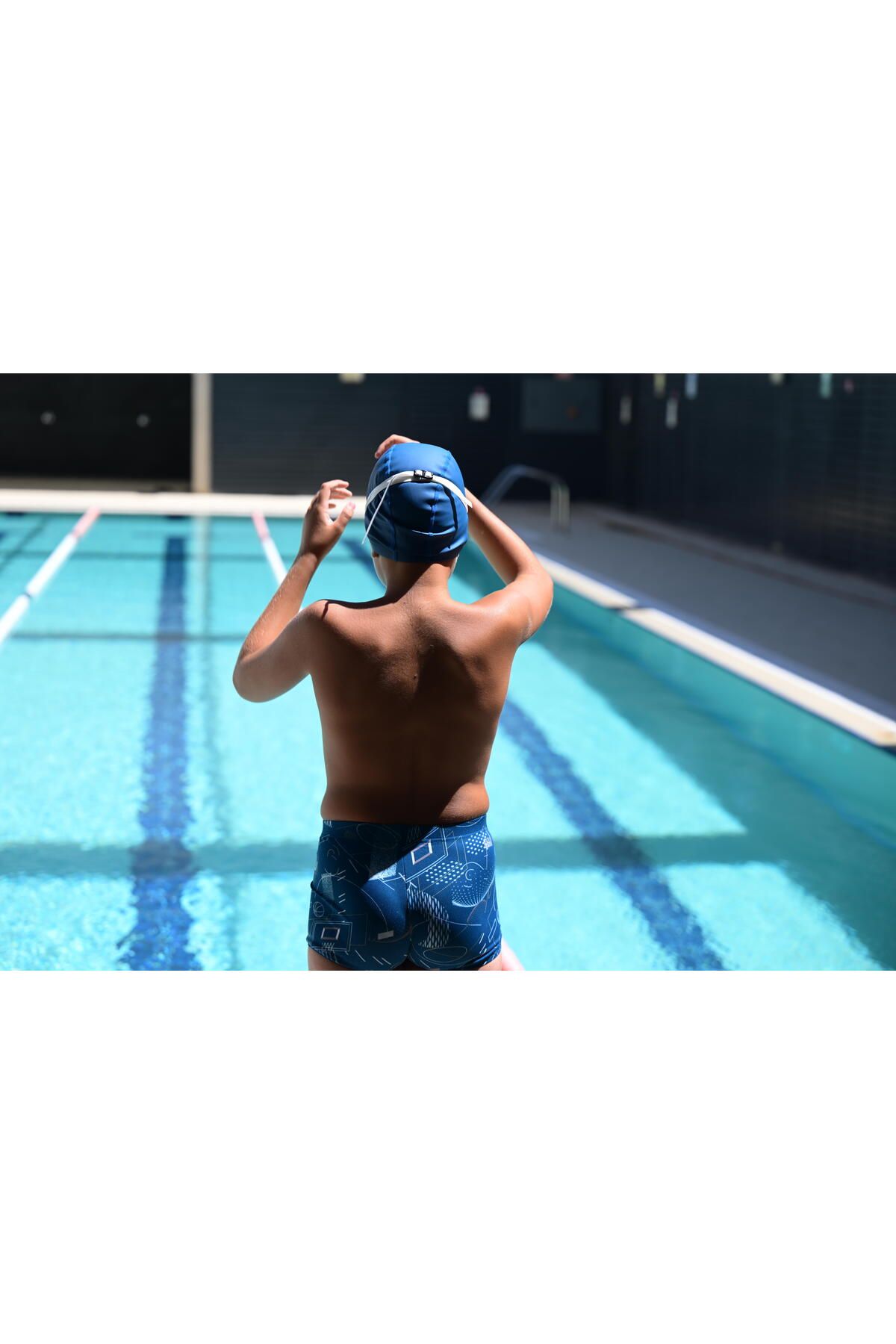 Decathlon-قبعة السباحة Nabaiji - قماش عادي - مقاس M - أزرق 8