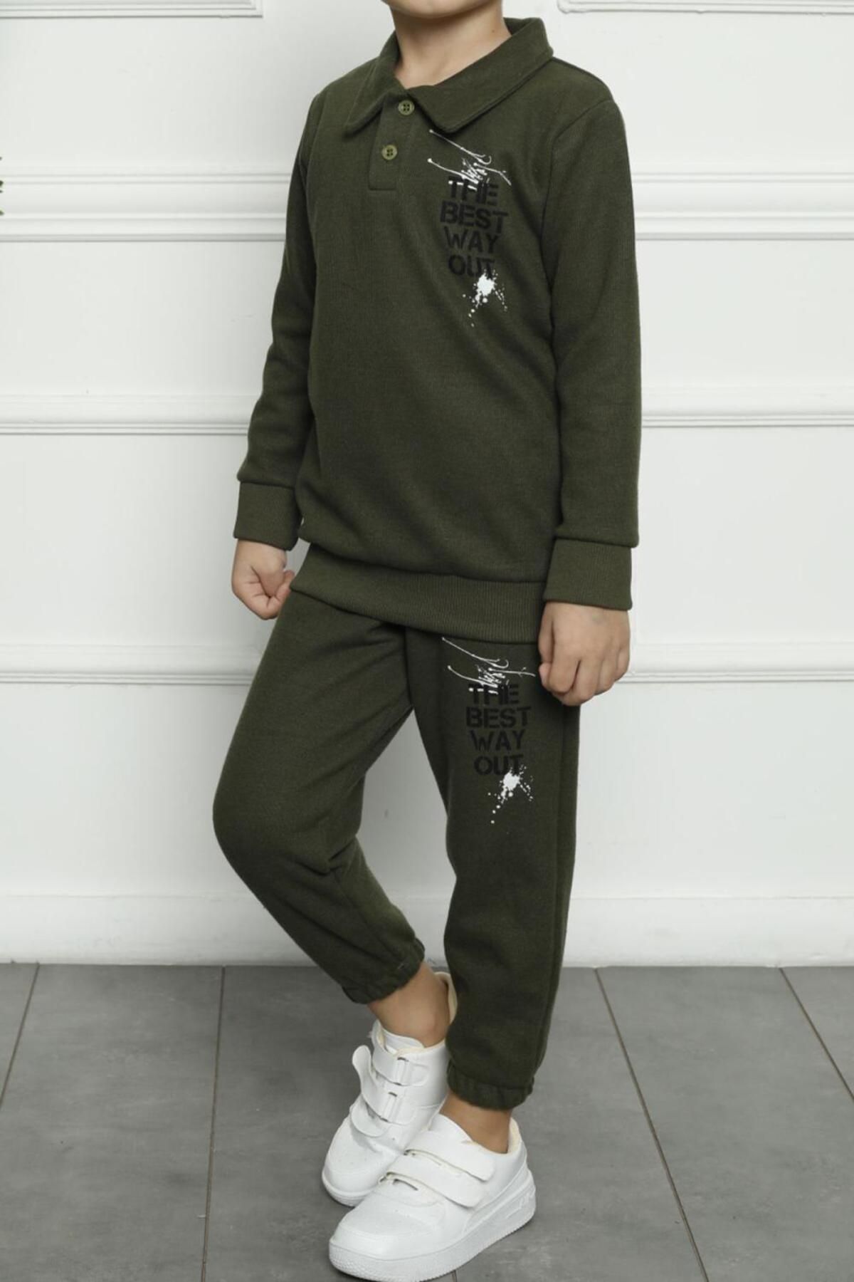 Tom John-Pyjama set - Khaki - Unifarben 2