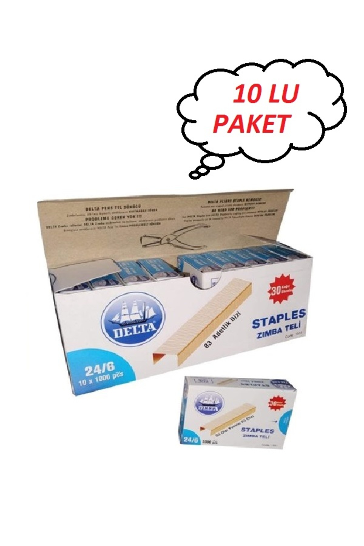 CAZİP Deltaa Zımba Teli 24/6 1000x10 Lu Bakır