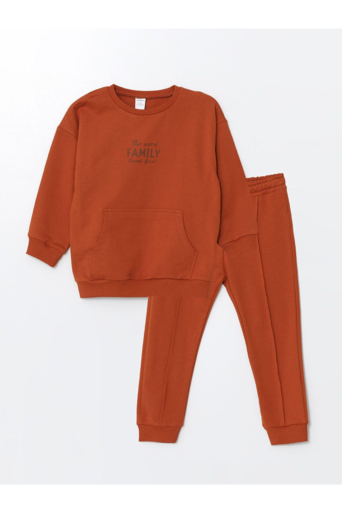 LC Waikiki-Lw - Crew Neck Long Sleeve Sweatshirt and Sweatpants Set of 2 for Baby Boy 1