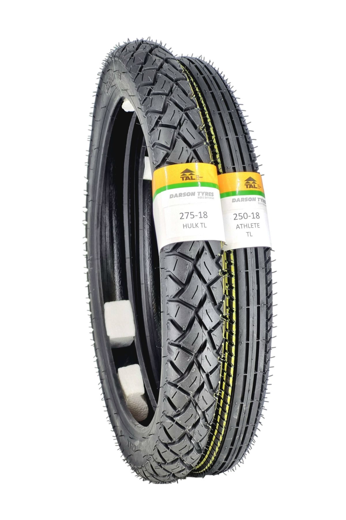 DARSON TYRES DUBLEKS CG LASTİK TAKIMI 275-18 VE 250-18 ÖN VE ARKA HULKATHELETE