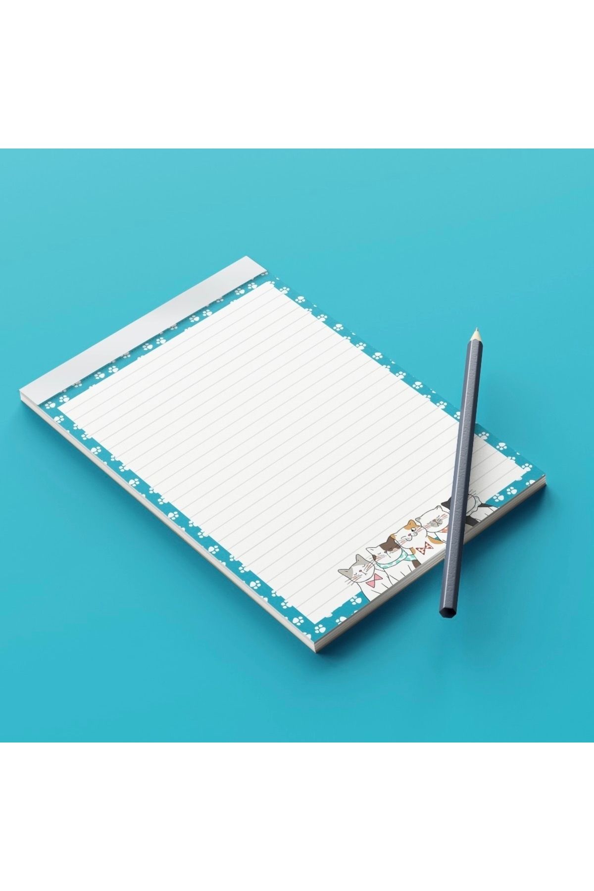 Fragman Yayınları-School Notebook and Notepad Set - Cat Design 3