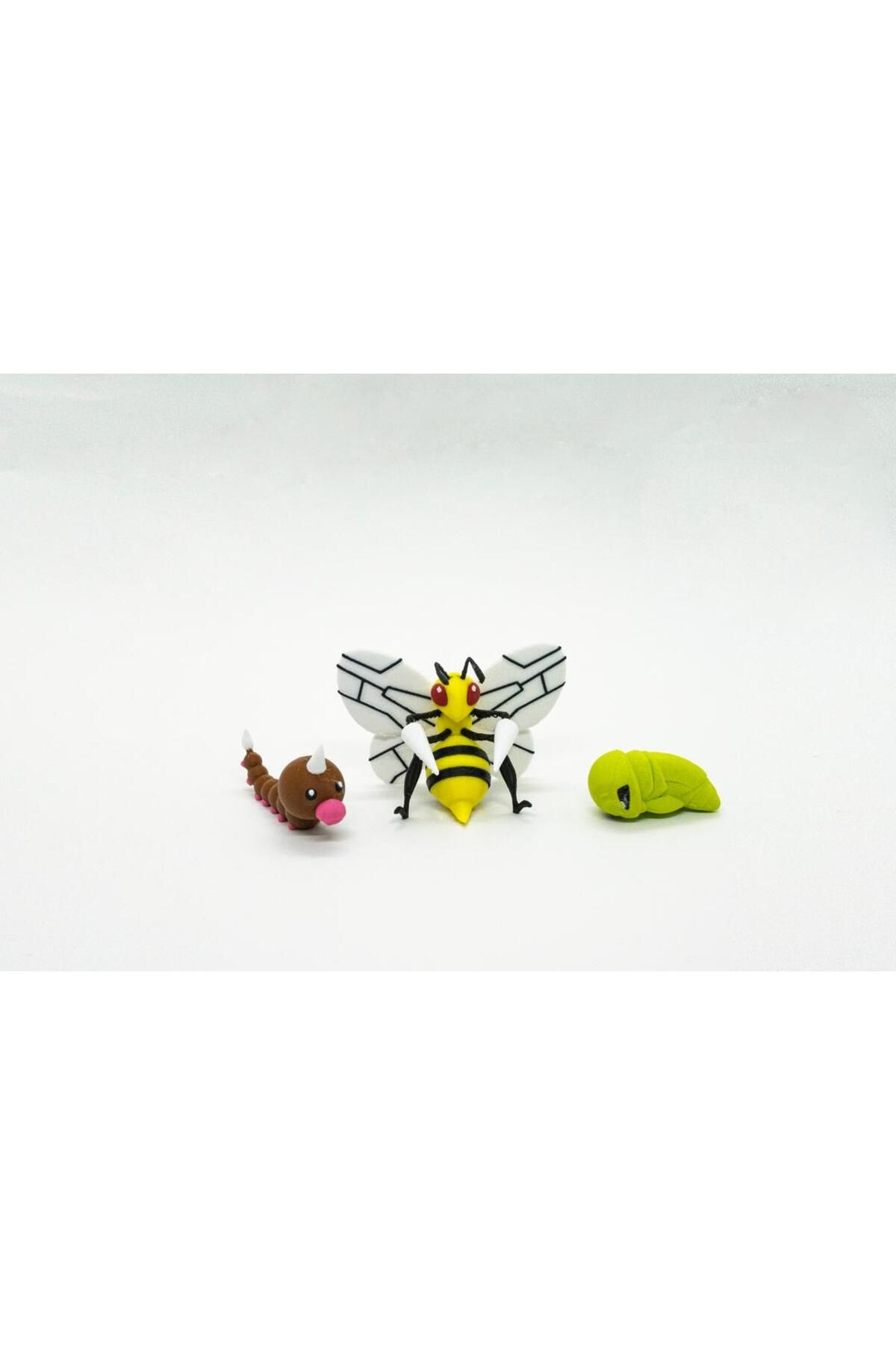 BloomLab-Weedle - Kakuna - Beedrill Pokemon 3D Model Evolution 3 Pieces Whole Set 1