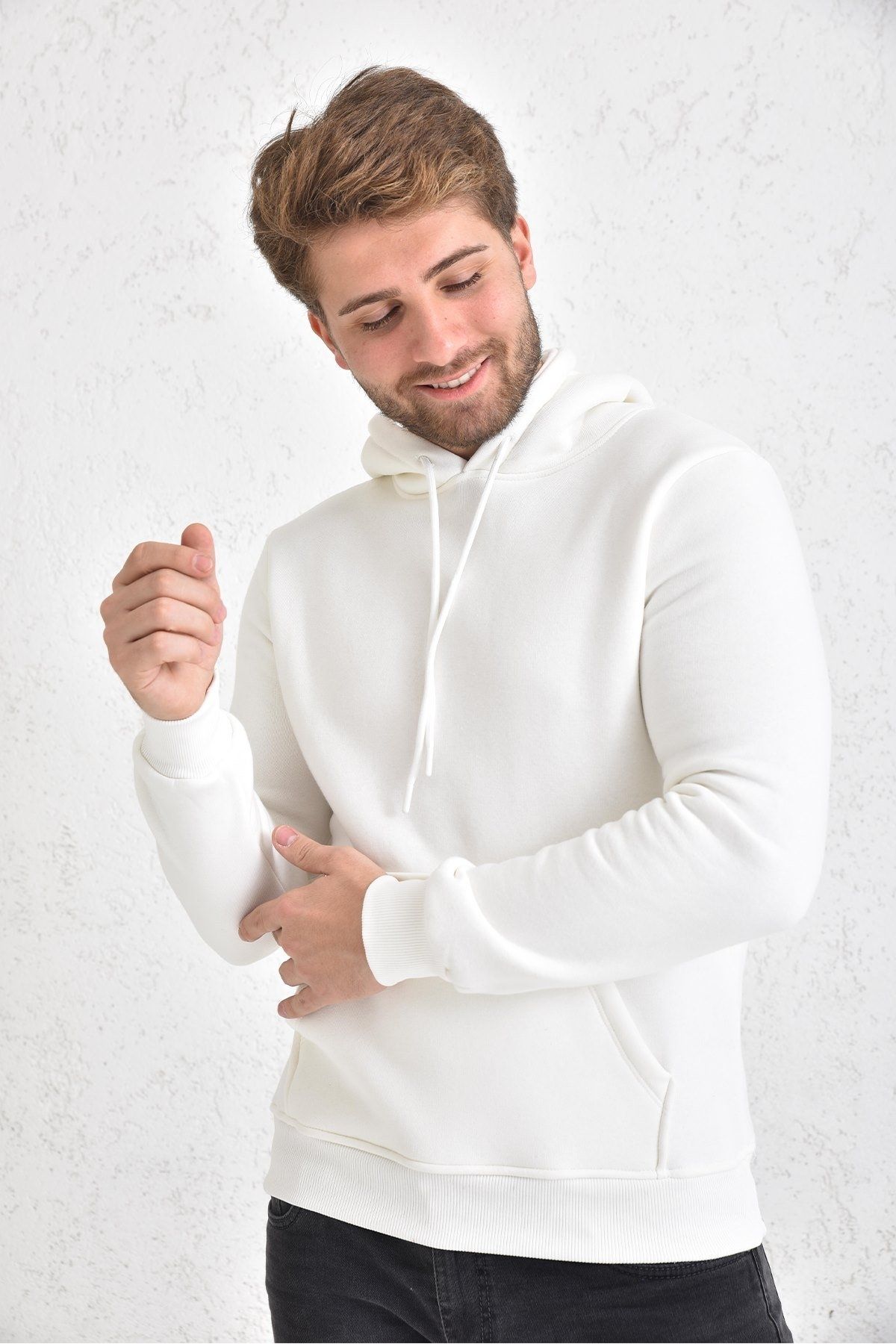 ayakuydur-Men's Sweatshirt - Tulnn Hooded, Hooded, White 2